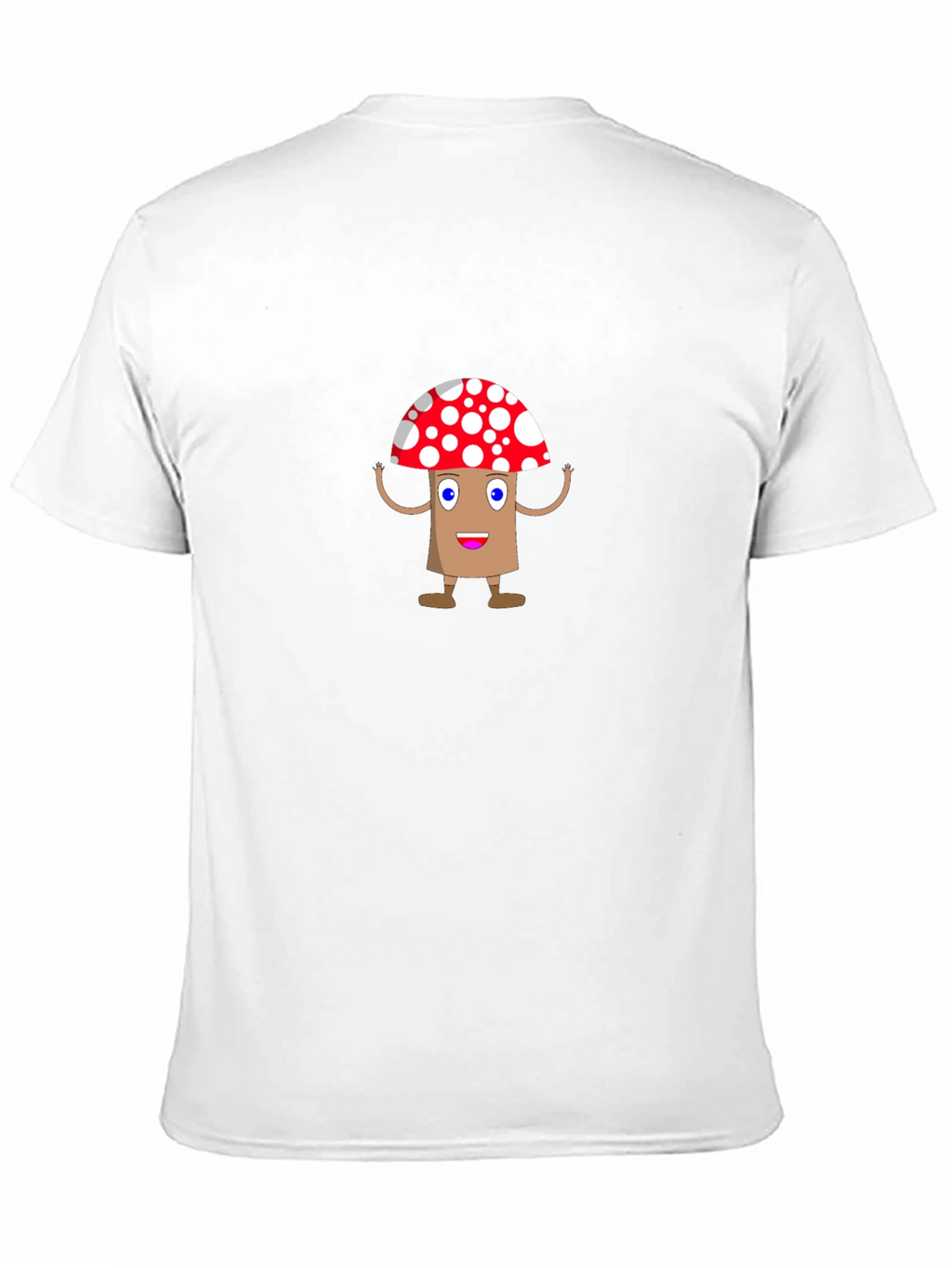 Cartoon Mushroom Graphic Tee - Black T-Shirt