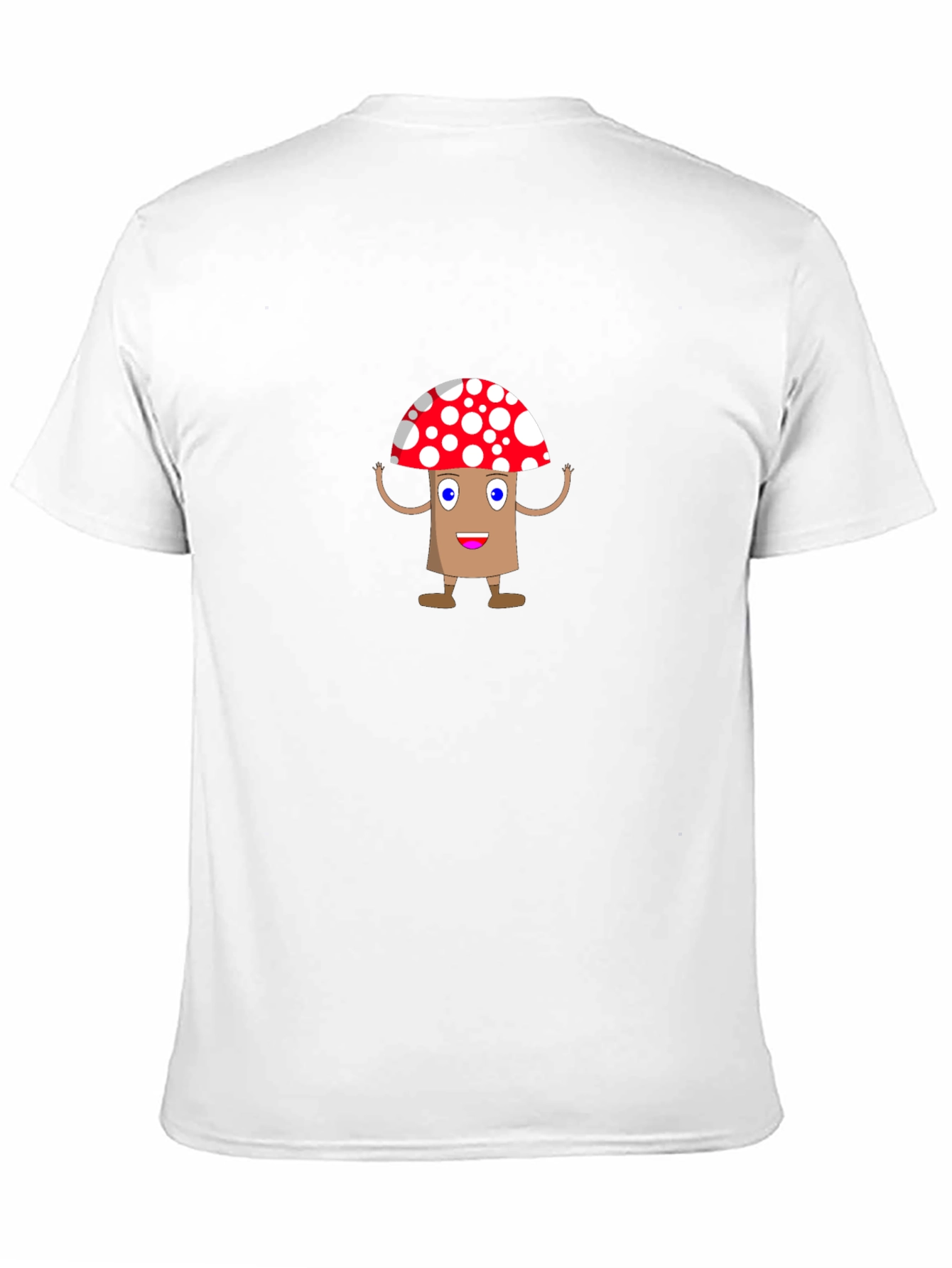 Cartoon Mushroom Graphic Tee - Black T-Shirt