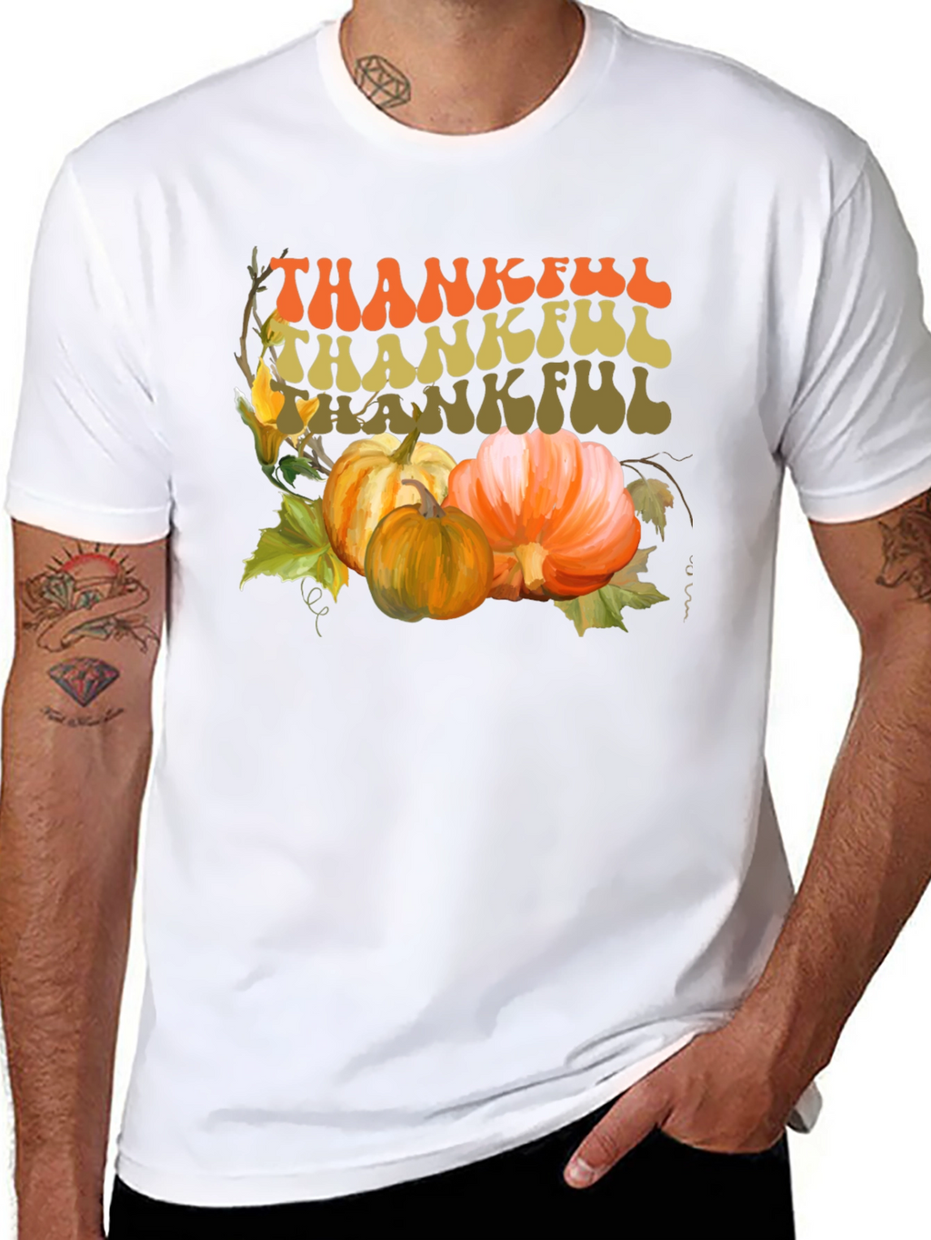 Thankful Graphic Print T-Shirt