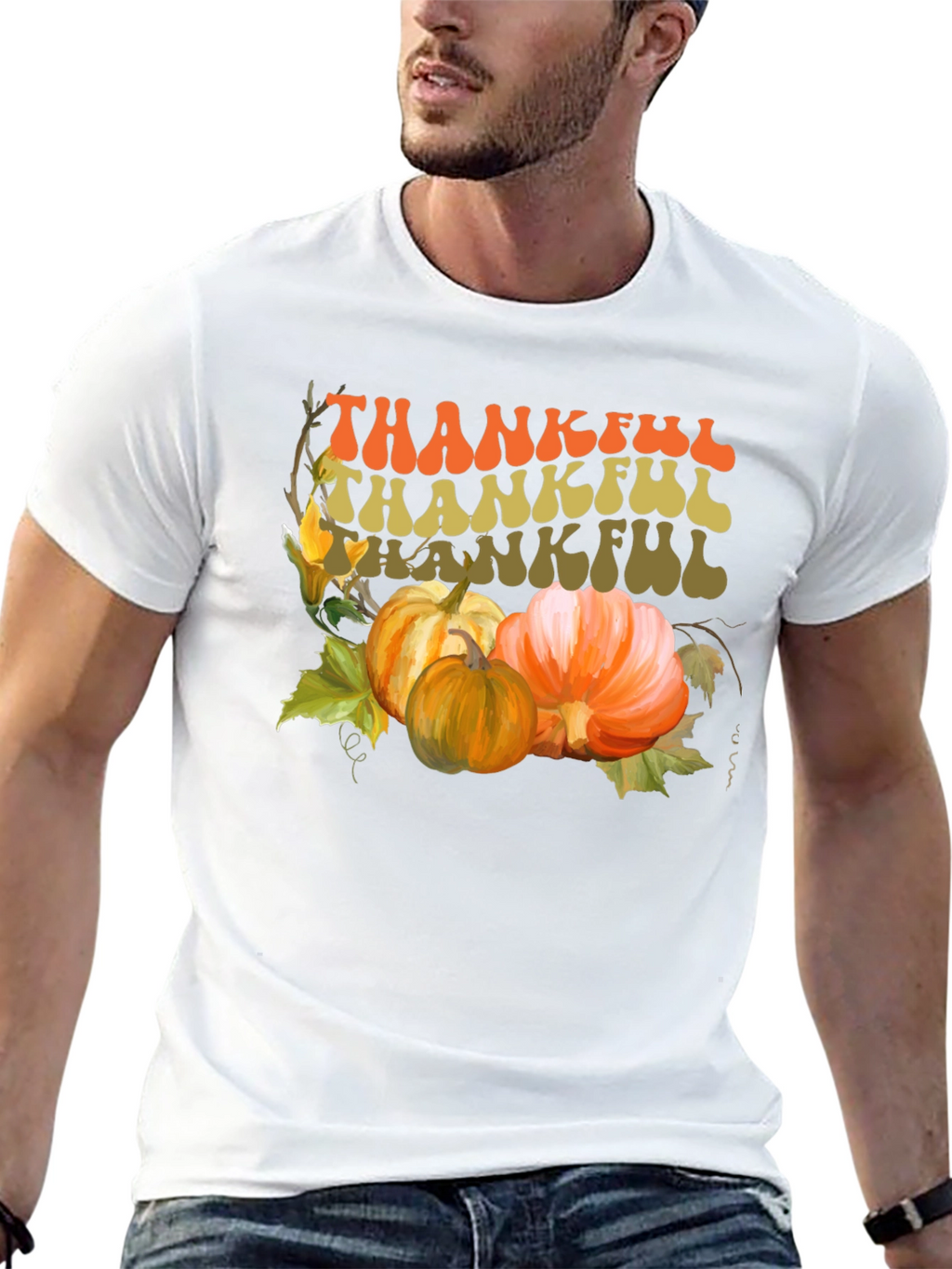 Thankful Graphic Print T-Shirt