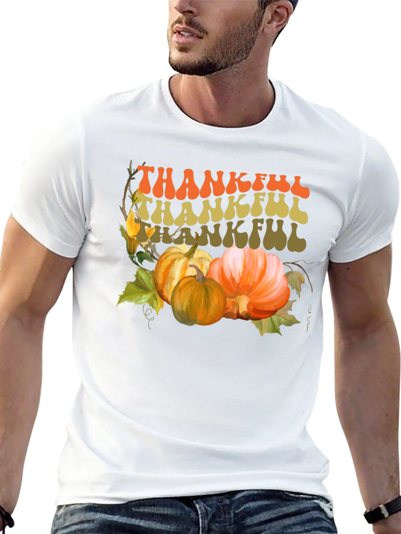 Thankful Graphic Print T-Shirt