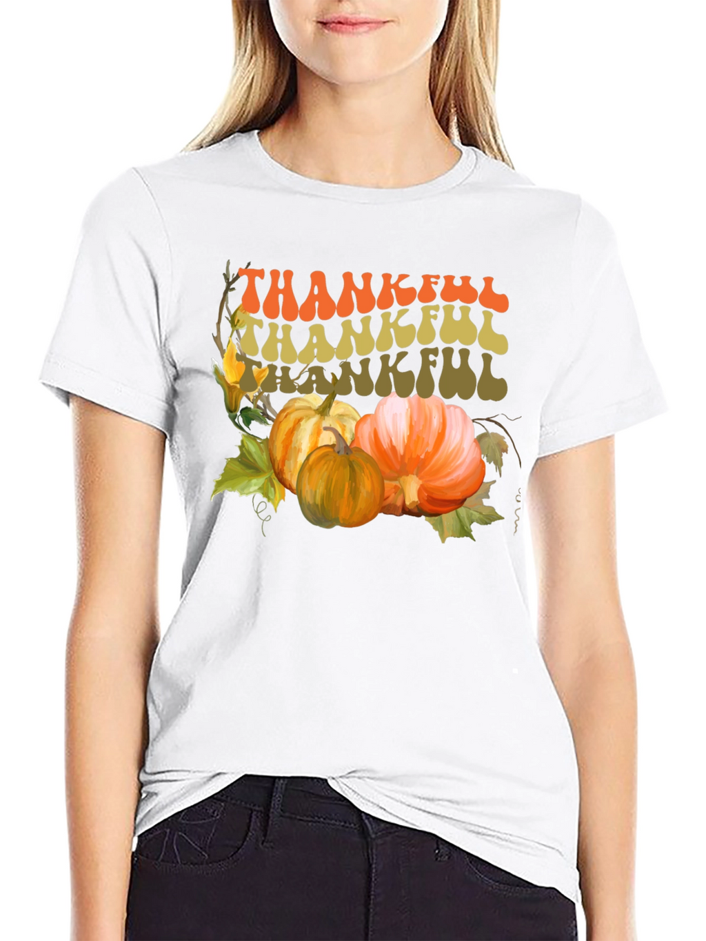 Thankful Graphic Print T-Shirt