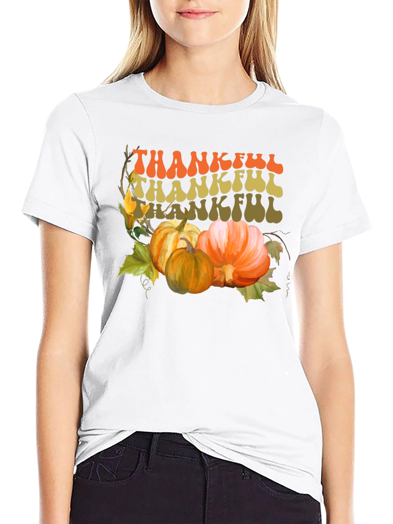 Thankful Graphic Print T-Shirt