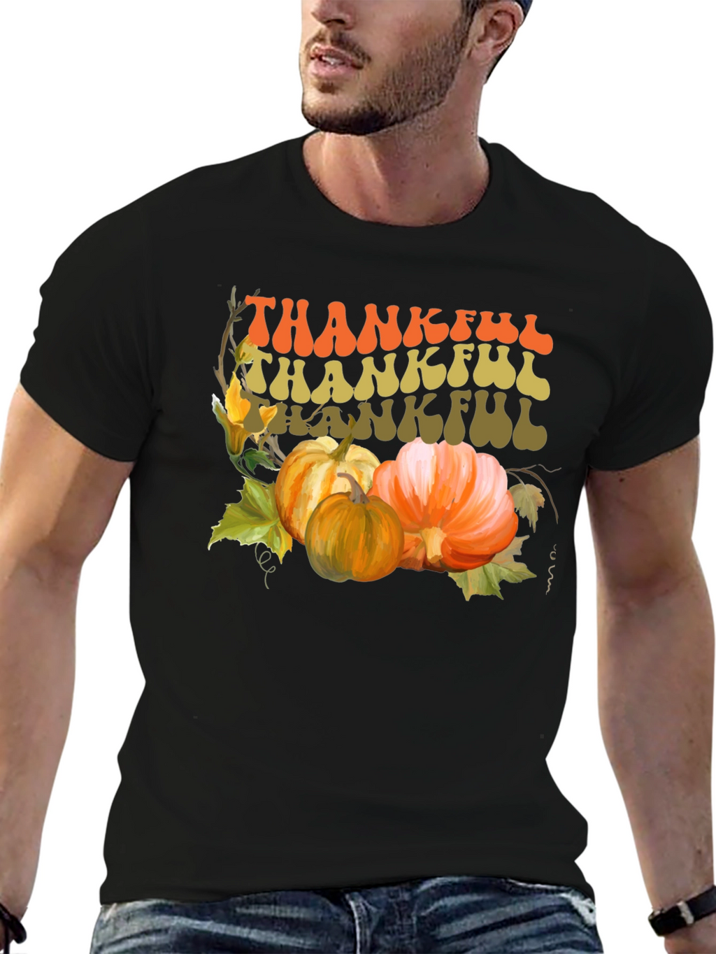 Thankful Graphic Print T-Shirt