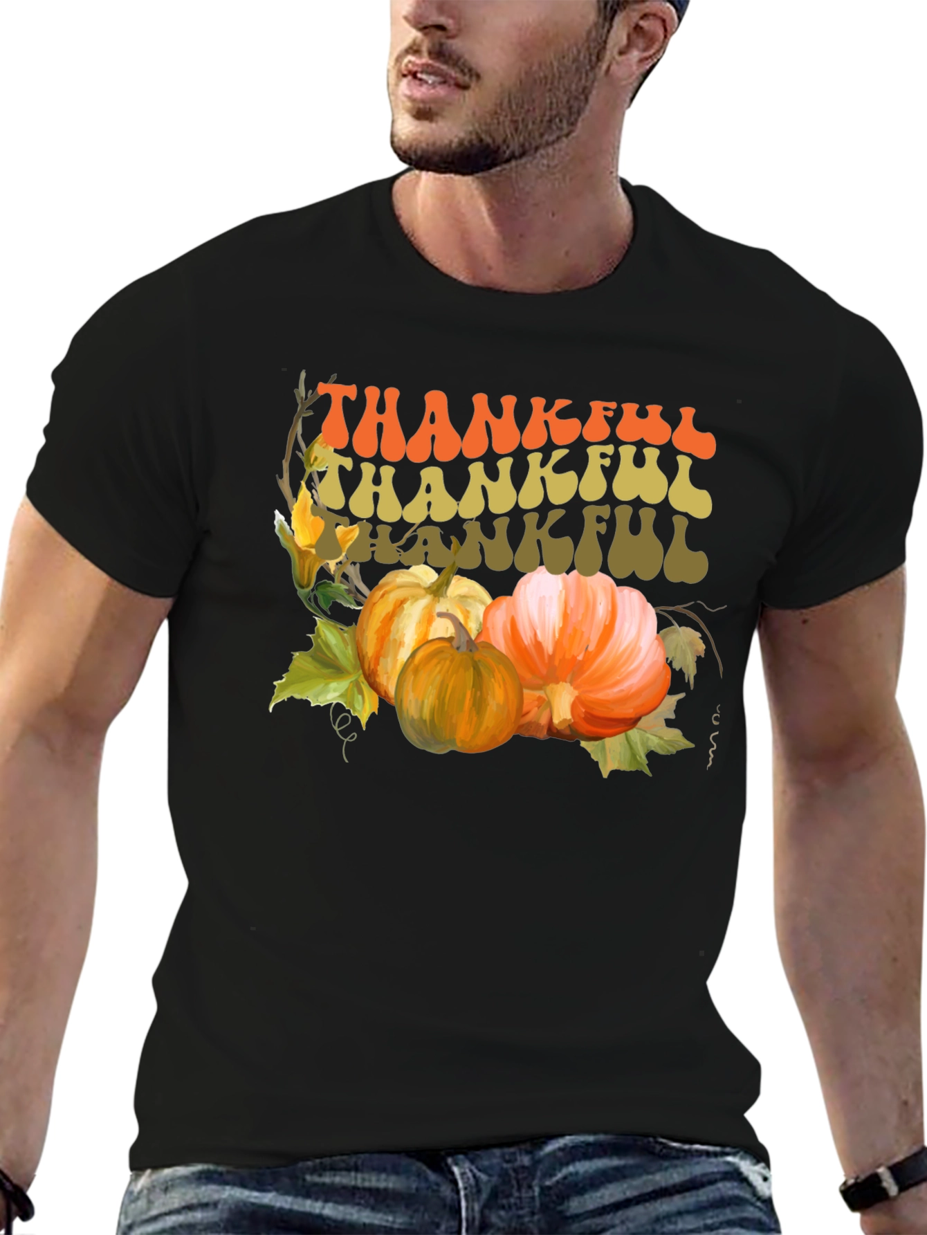 Thankful Graphic Print T-Shirt