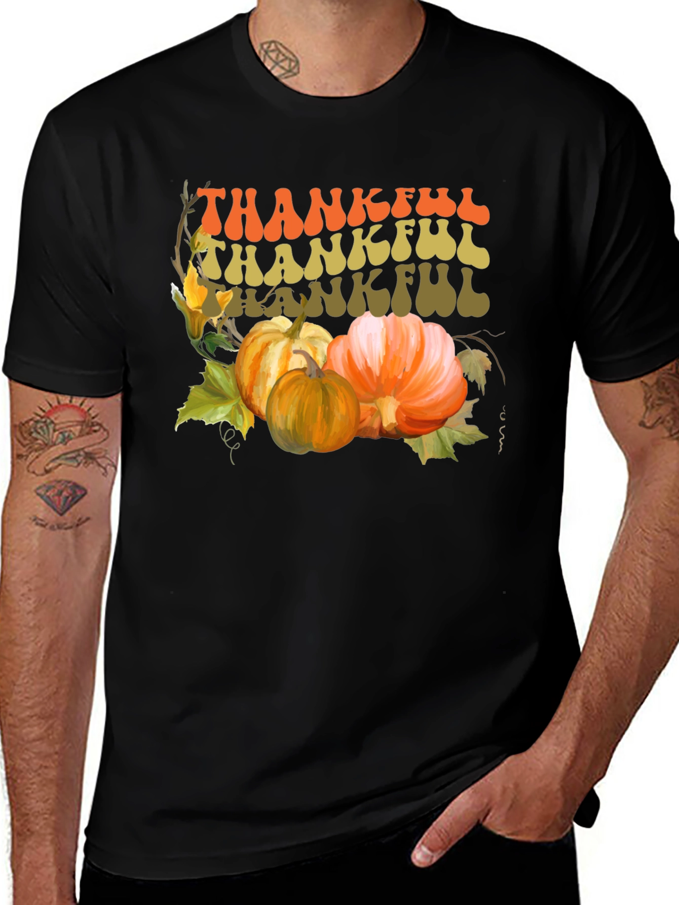 Thankful Graphic Print T-Shirt