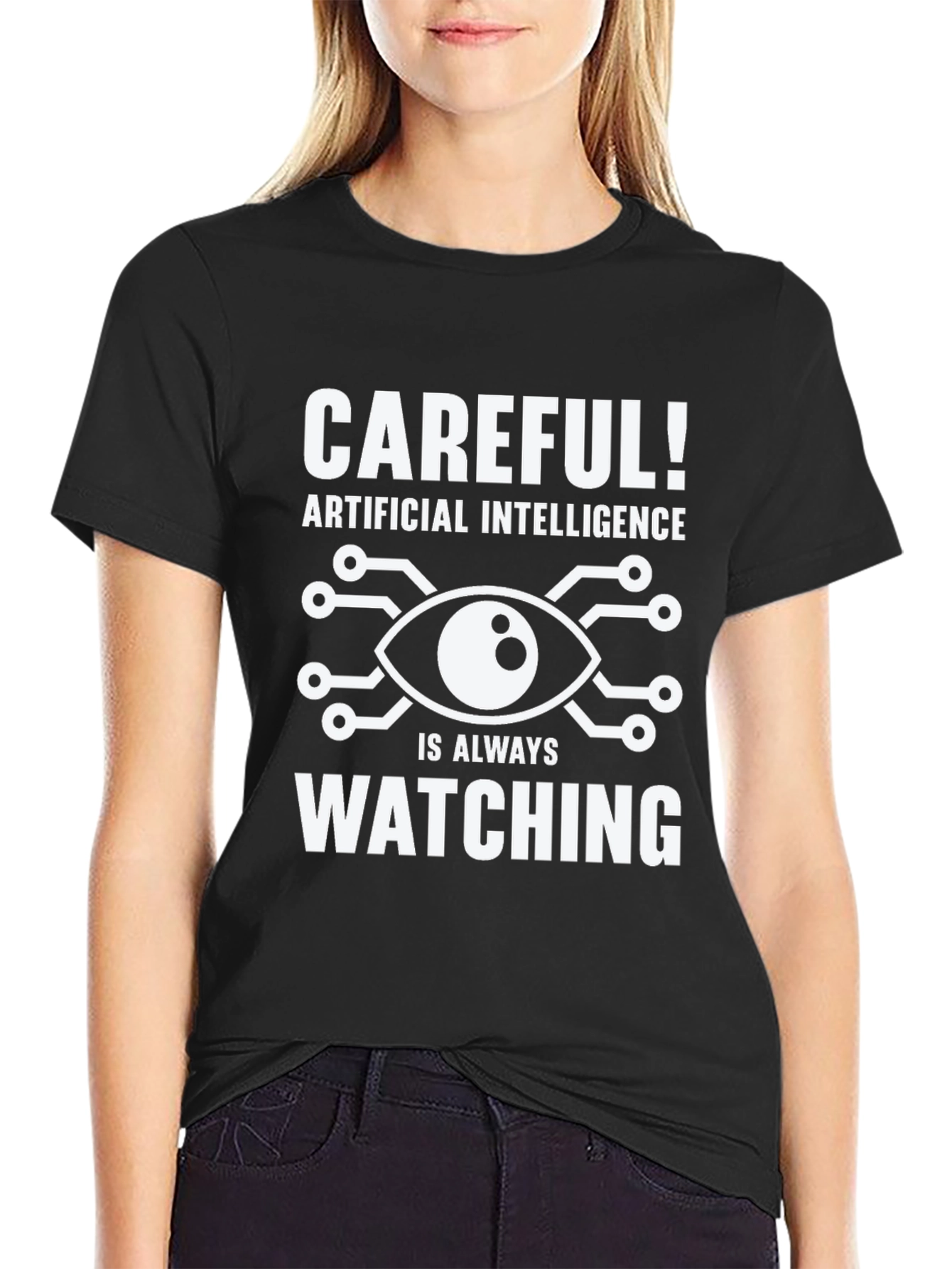 AI is Always Watching T-Shirt - Funny Robot Tee