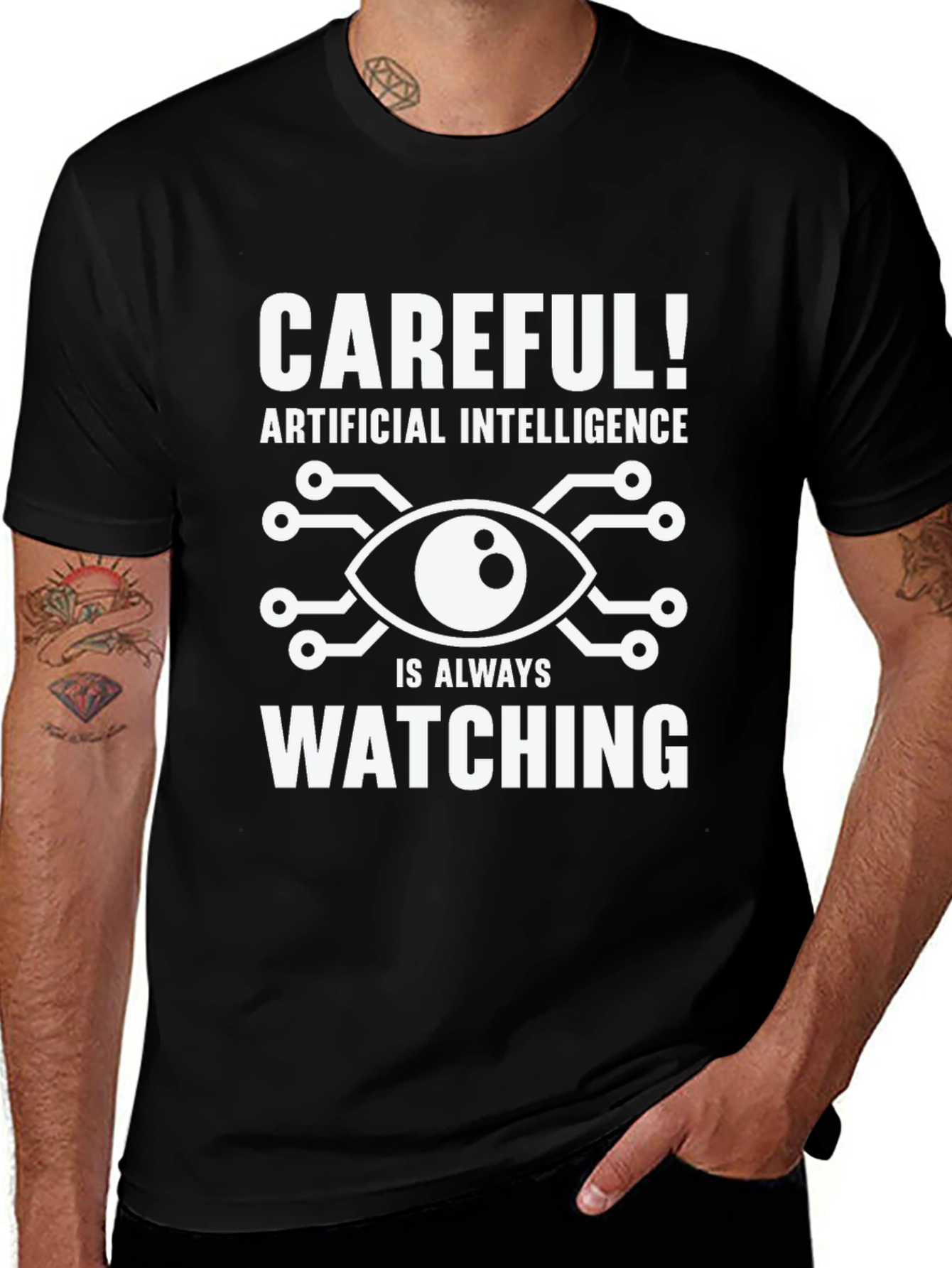 AI is Always Watching T-Shirt - Funny Robot Tee