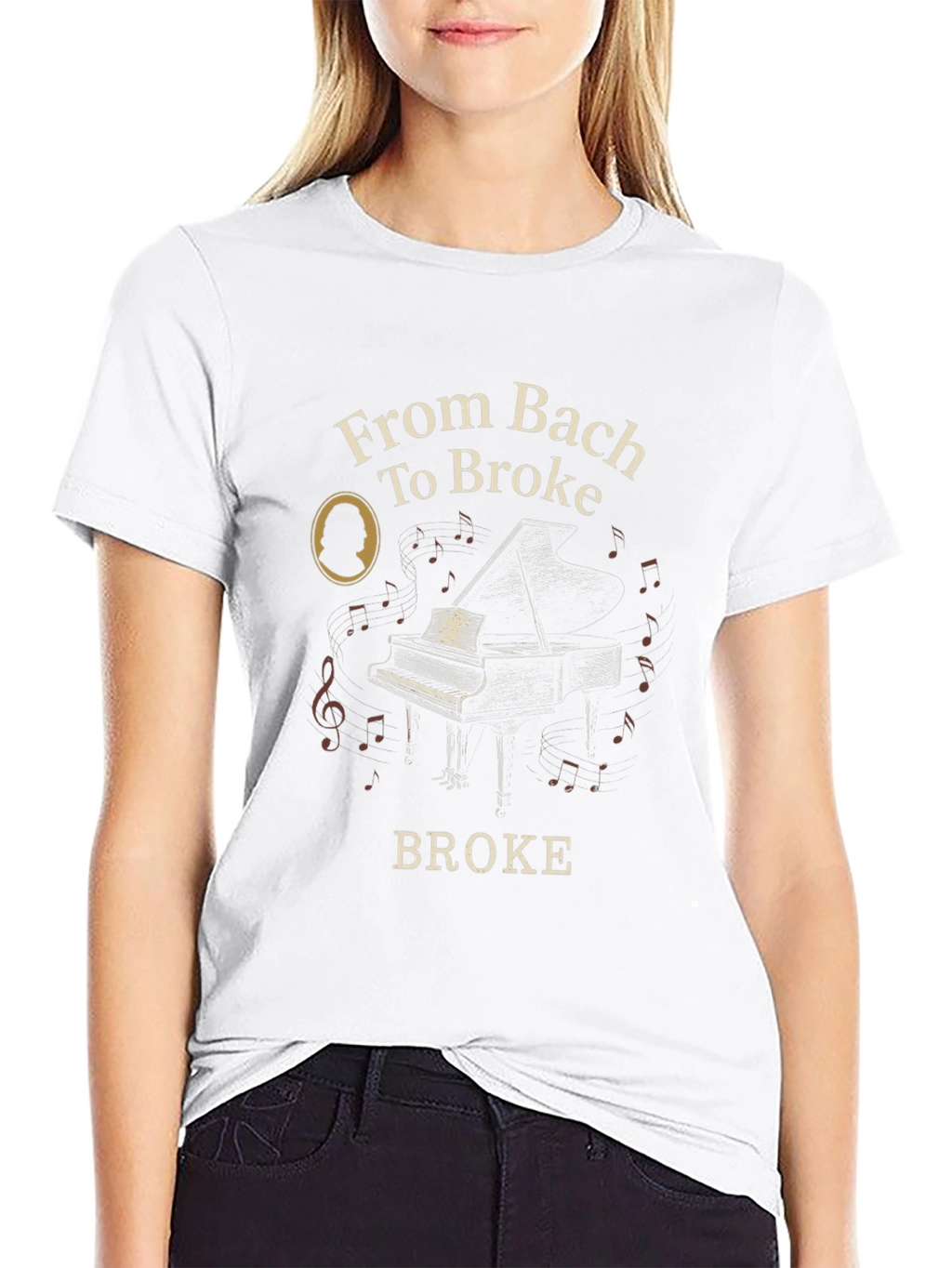 From Bach to Broke T-Shirt - Music Lover Tee