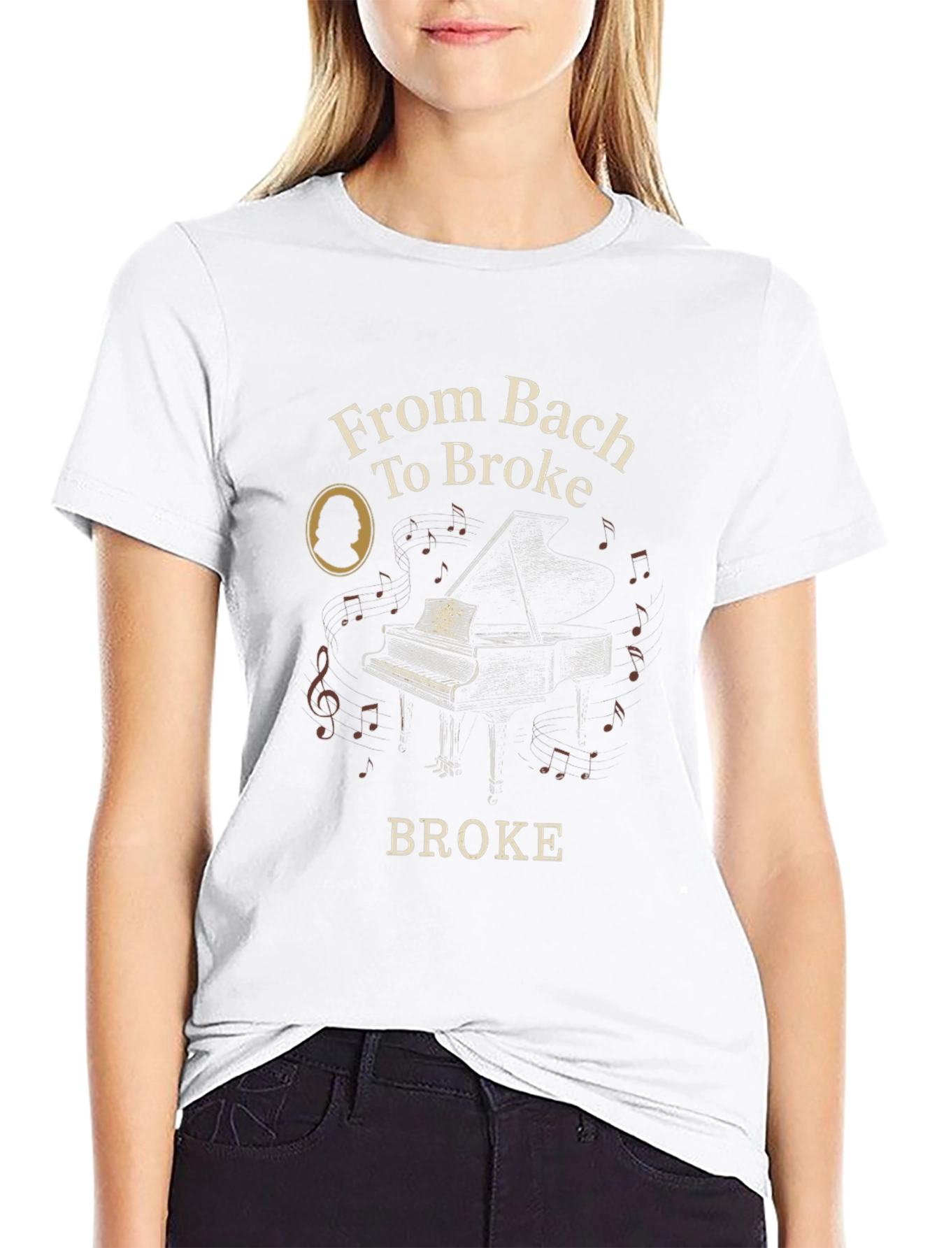 From Bach to Broke T-Shirt - Music Lover Tee