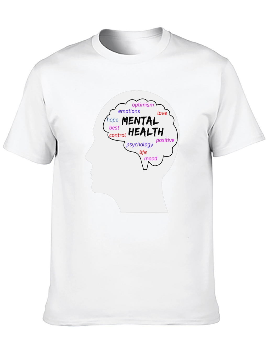 Mental Health Awareness T-Shirt - Brain Silhouette