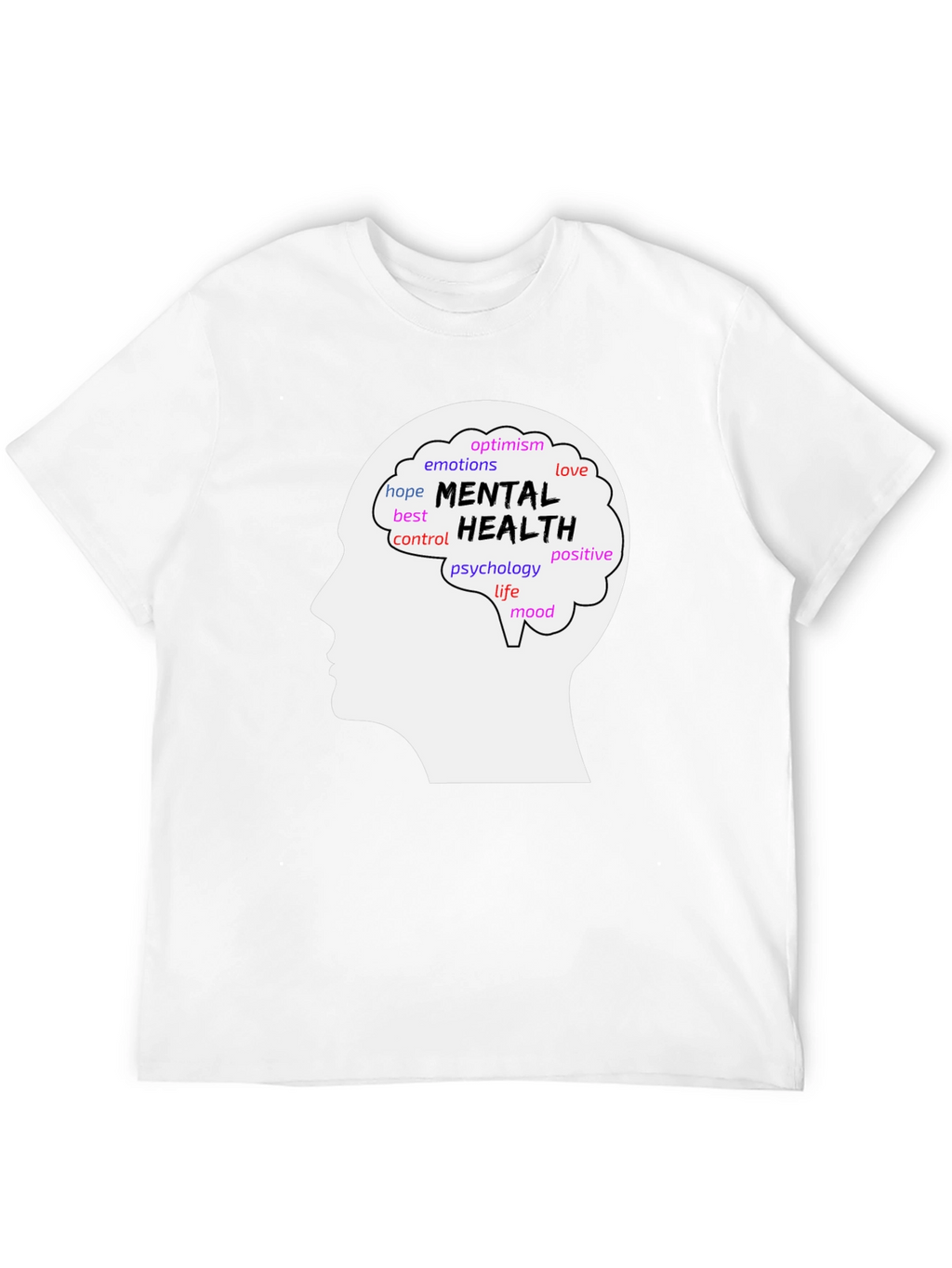 Mental Health Awareness T-Shirt - Brain Silhouette