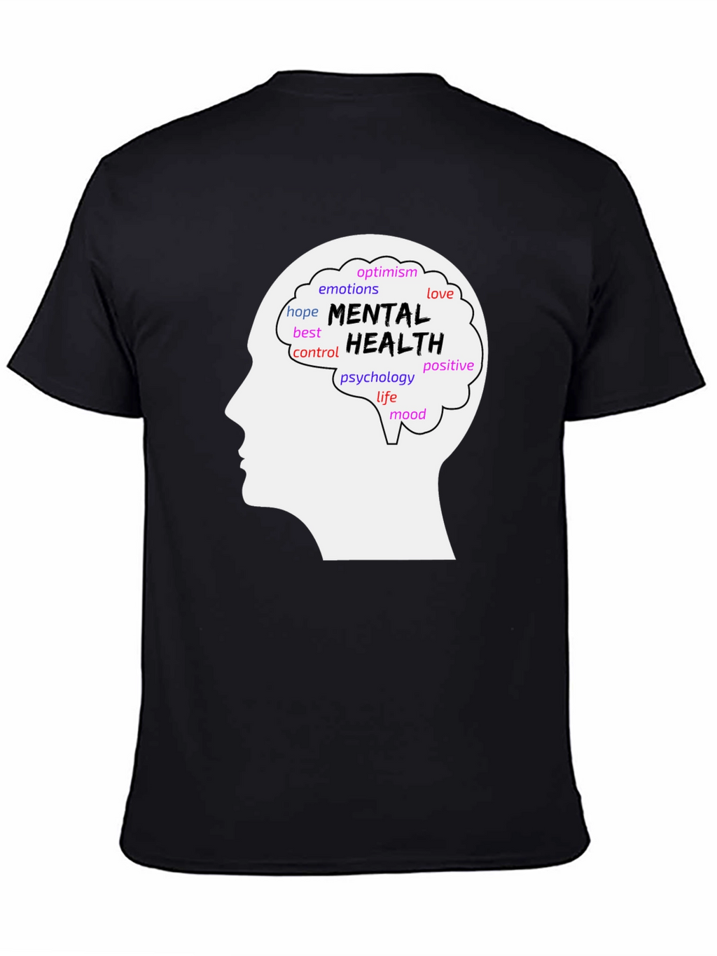 Mental Health Awareness T-Shirt - Brain Silhouette