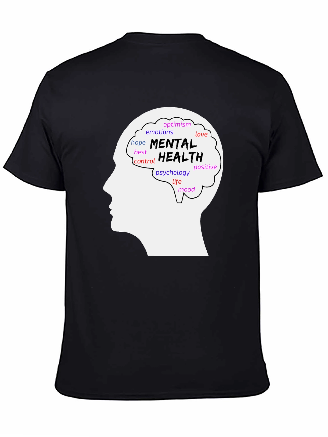 Mental Health Awareness T-Shirt - Brain Silhouette