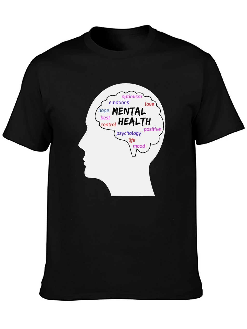 Mental Health Awareness T-Shirt - Brain Silhouette