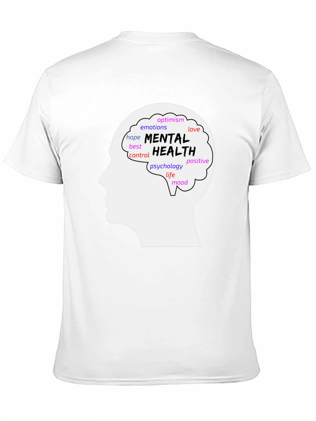 Mental Health Awareness T-Shirt - Brain Silhouette
