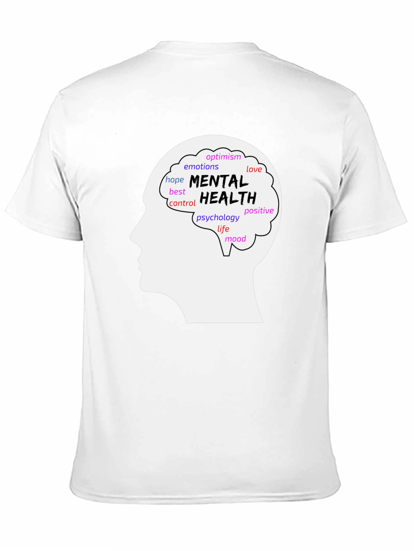 Mental Health Awareness T-Shirt - Brain Silhouette