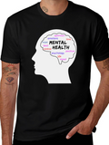 Mental Health Awareness T-Shirt - Brain Silhouette