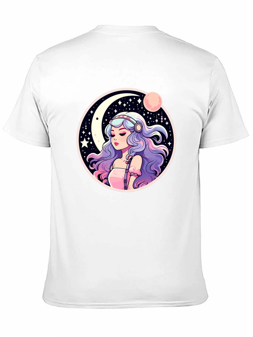 Anime Girl Moon & Stars Graphic Tee
