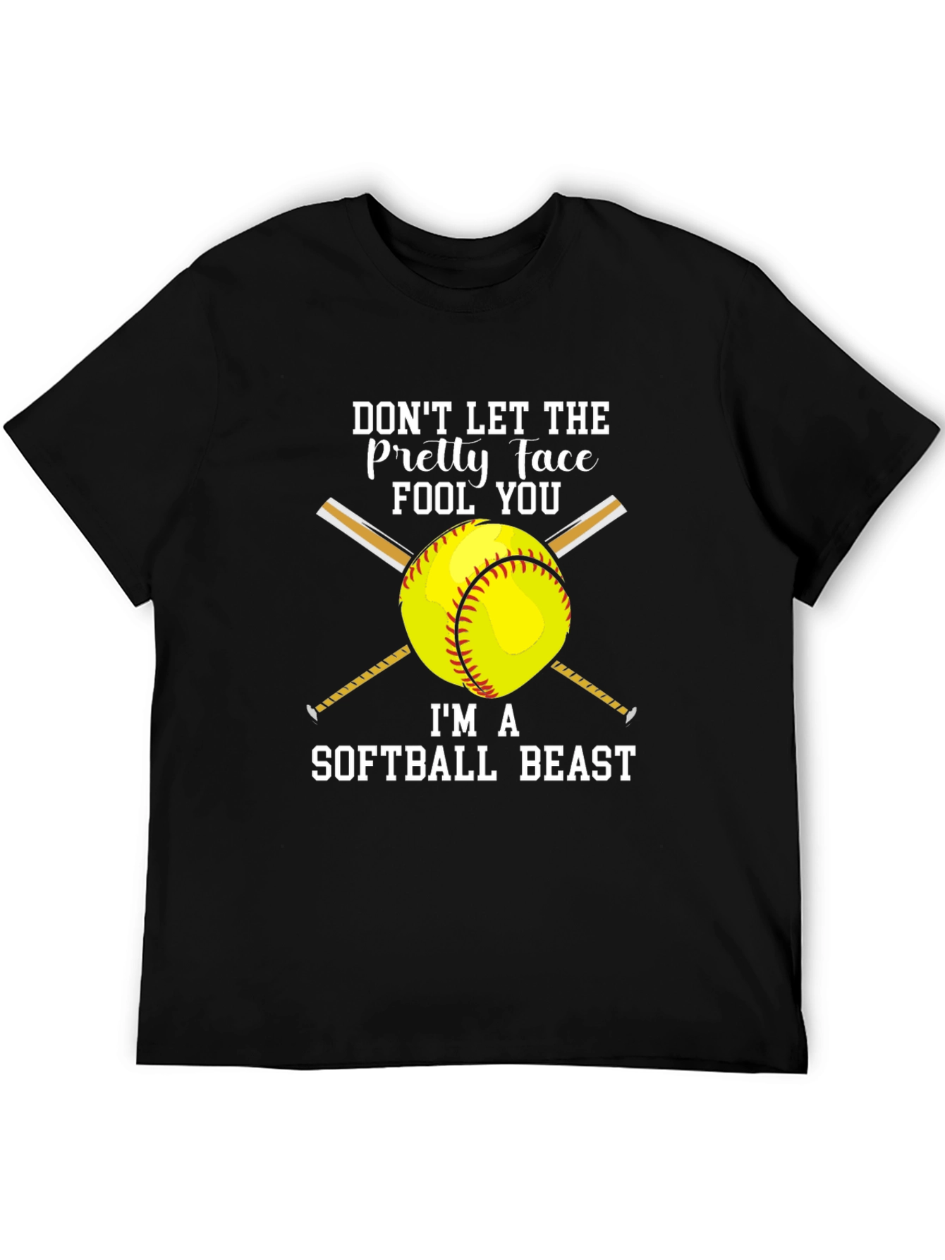 Softball Beast Graphic Tee - Dont Let the Pretty Face Fool You