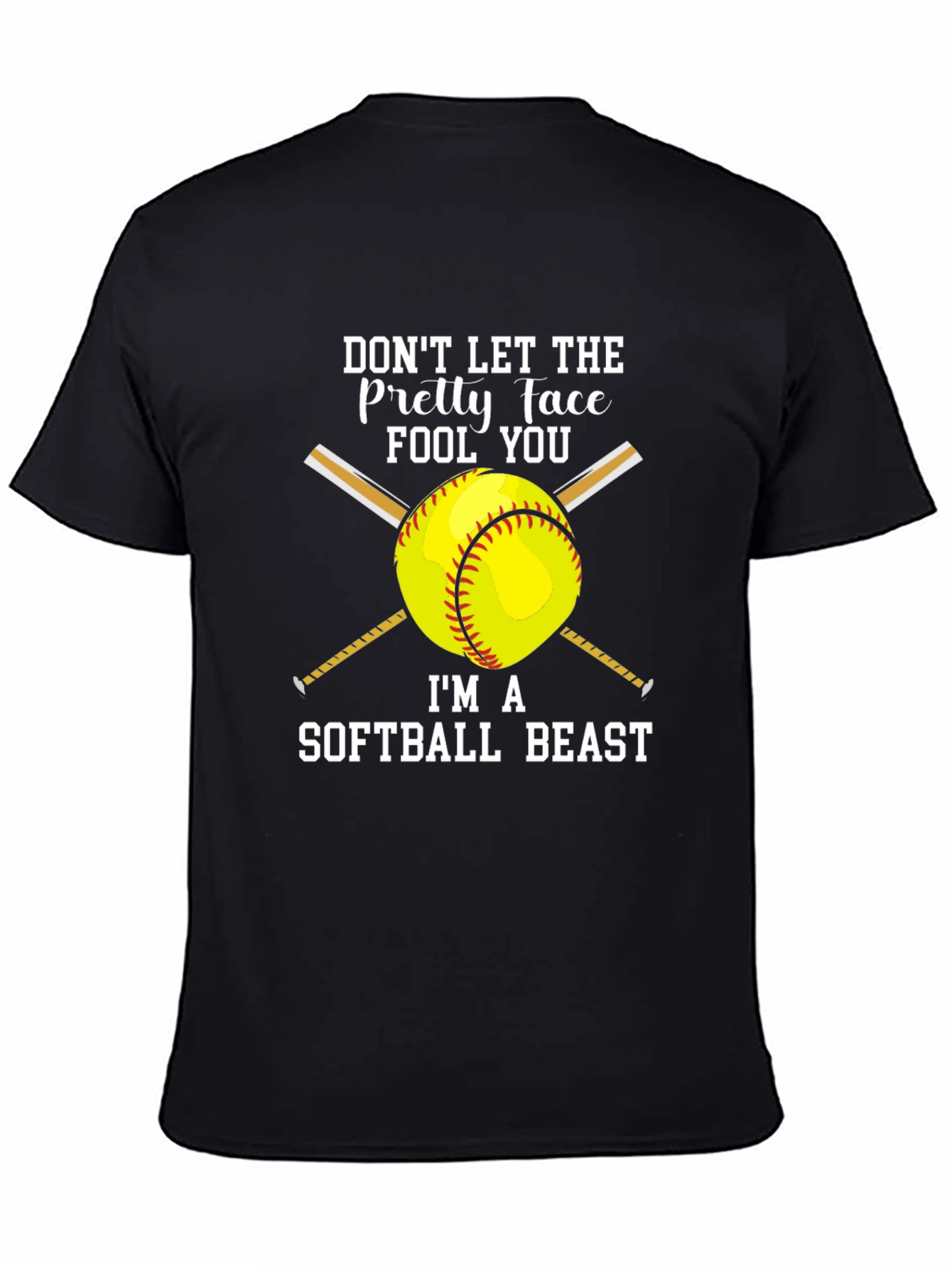 Softball Beast Graphic Tee - Dont Let the Pretty Face Fool You