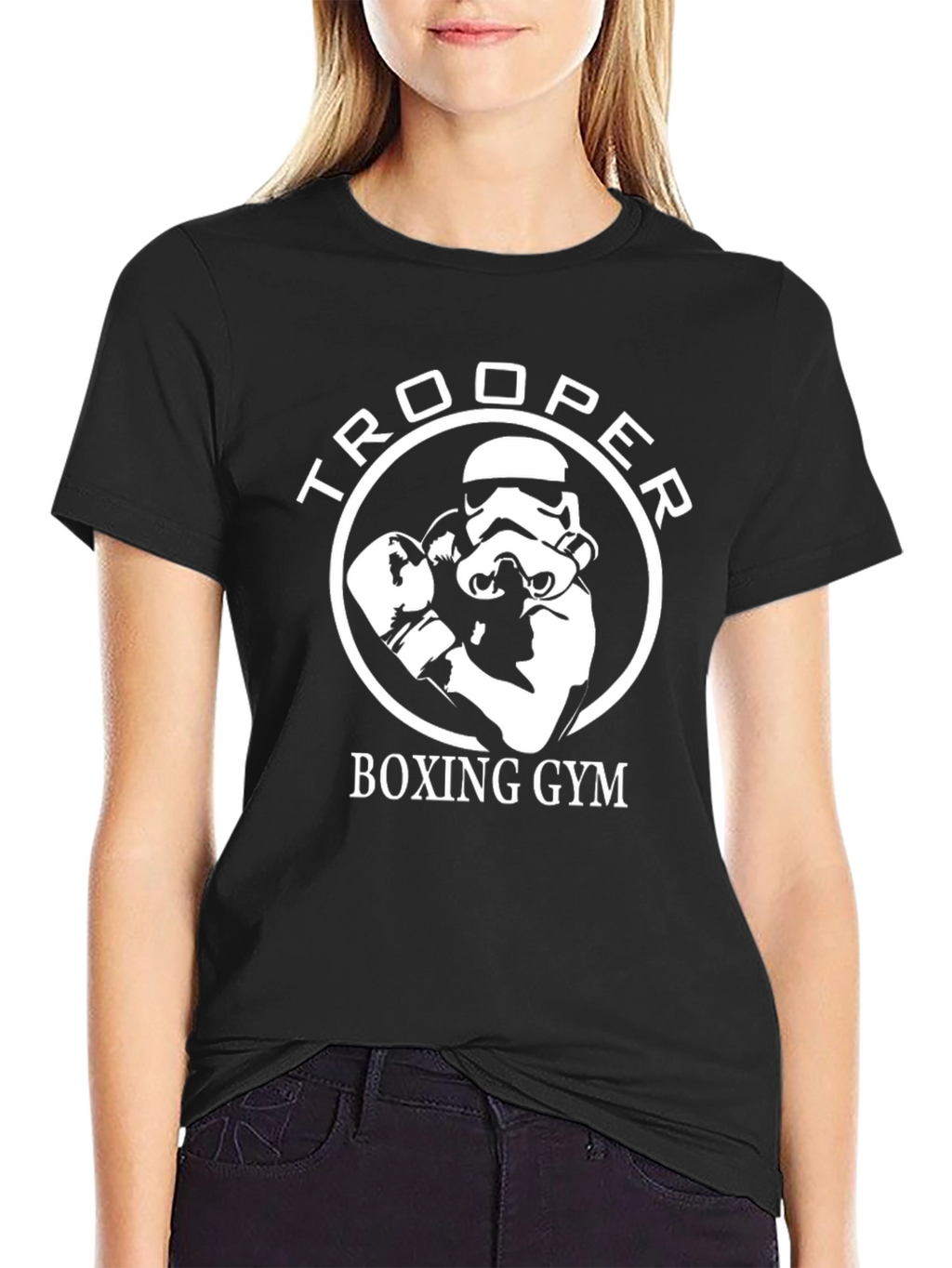 Trooper Boxing Gym T-Shirt - Black Cotton Graphic Tee