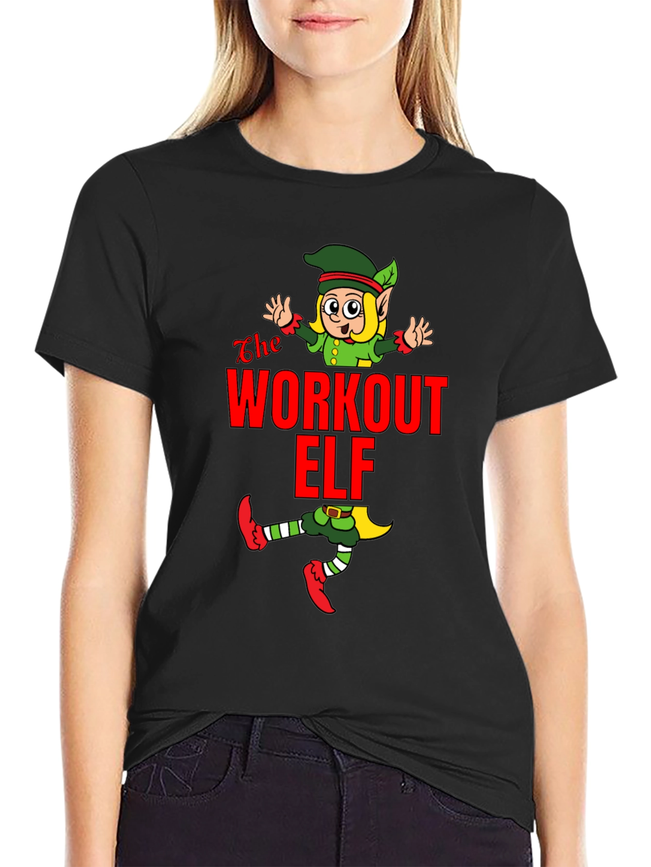 Workout Elf Graphic T-Shirt