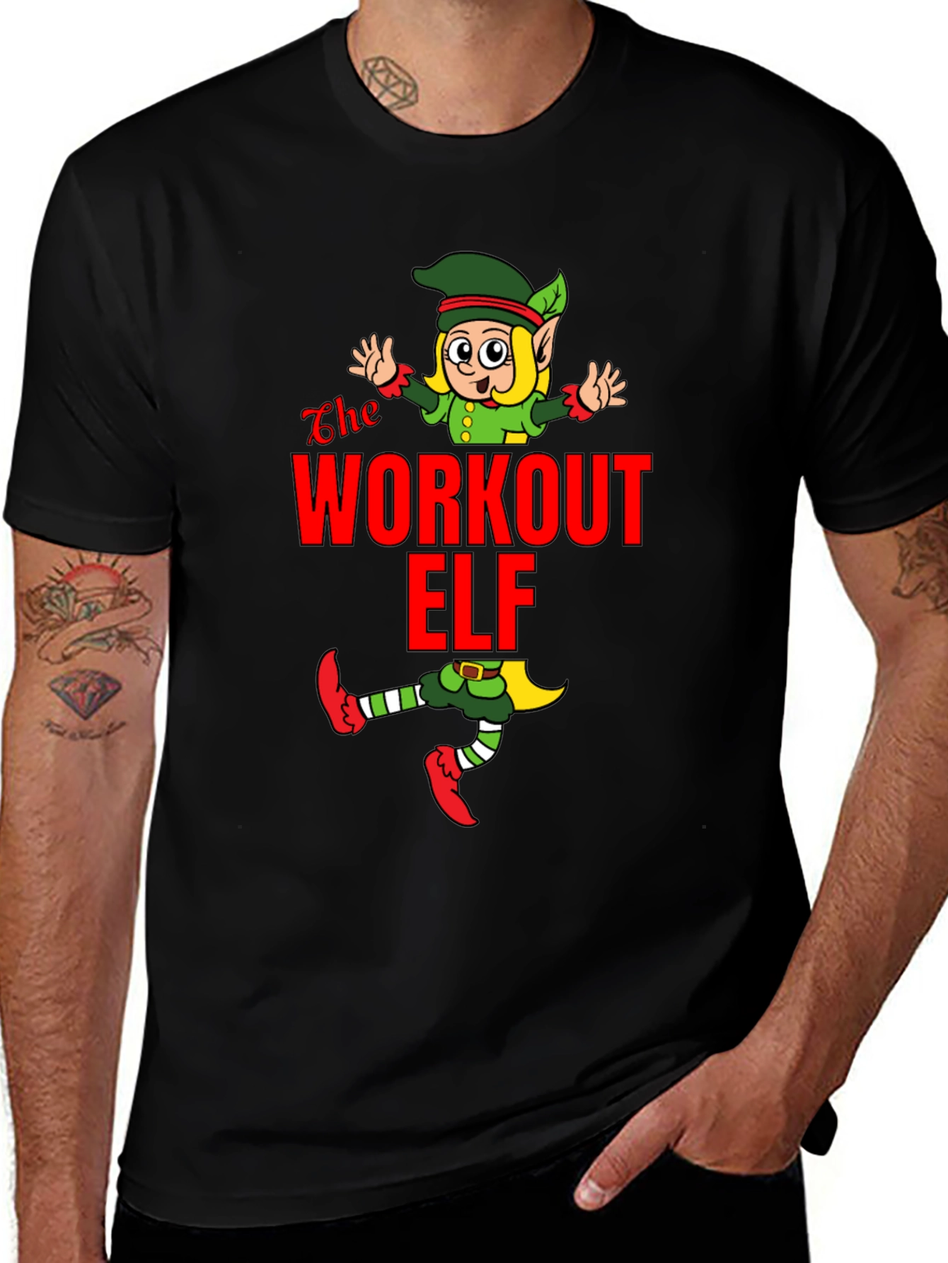 Workout Elf Graphic T-Shirt
