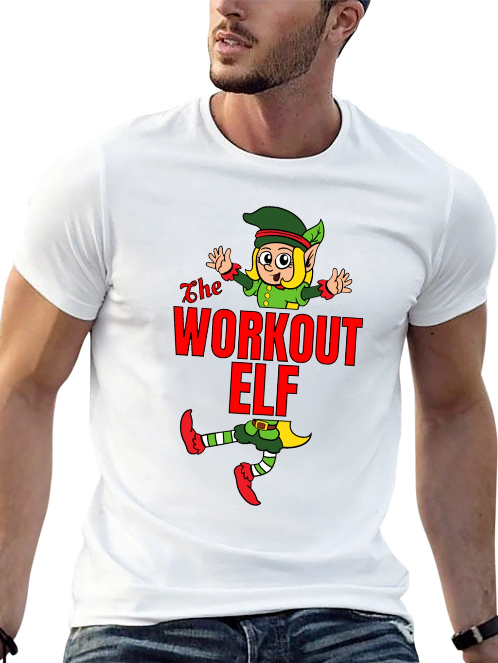Workout Elf Graphic T-Shirt