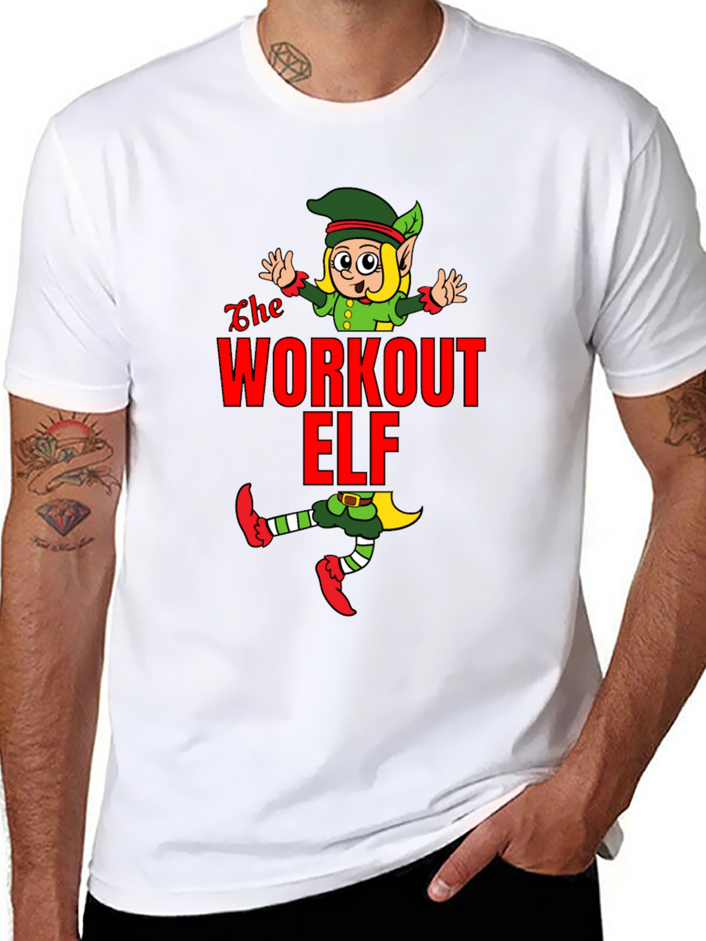 Workout Elf Graphic T-Shirt