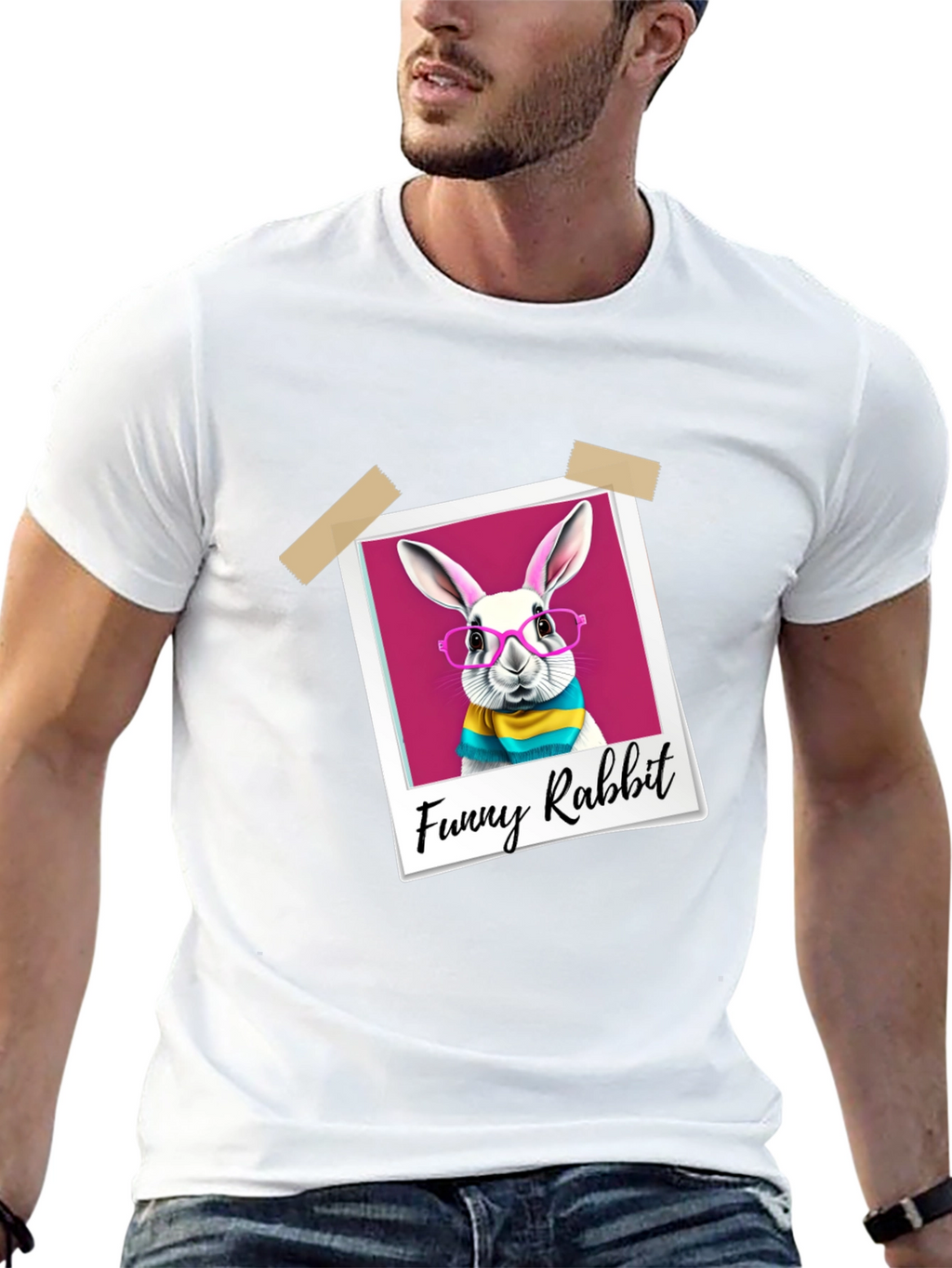 Funny Rabbit Graphic T-Shirt