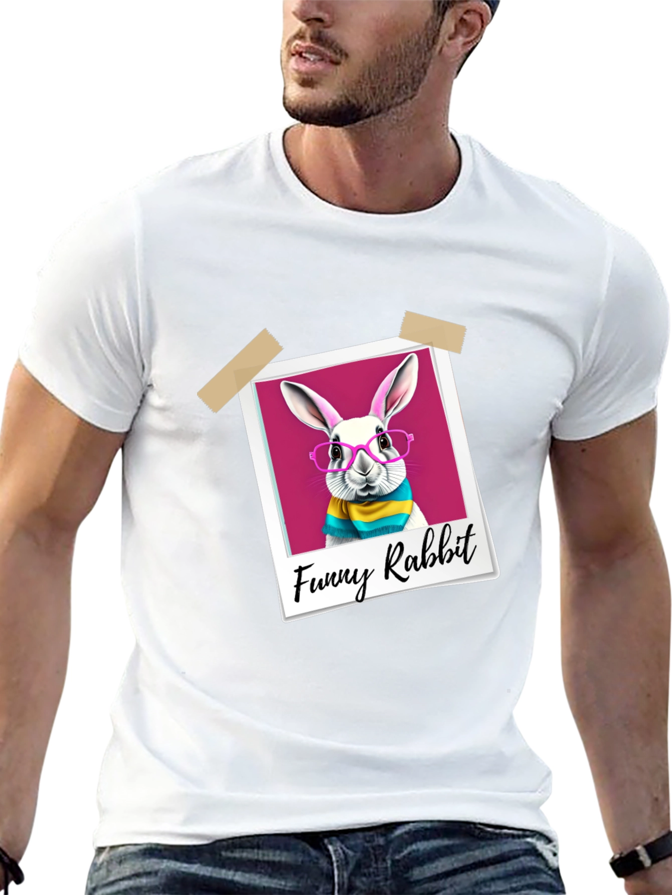 Funny Rabbit Graphic T-Shirt