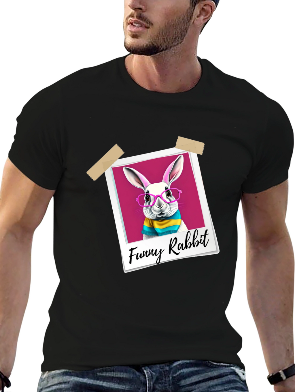 Funny Rabbit Graphic T-Shirt