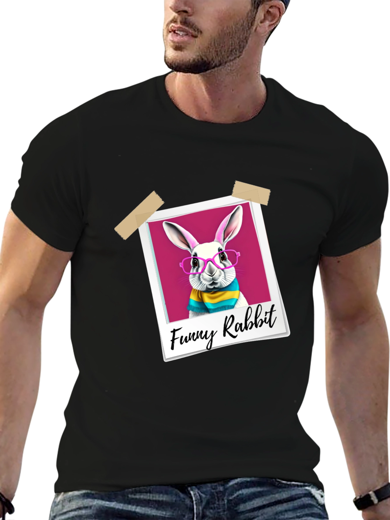 Funny Rabbit Graphic T-Shirt