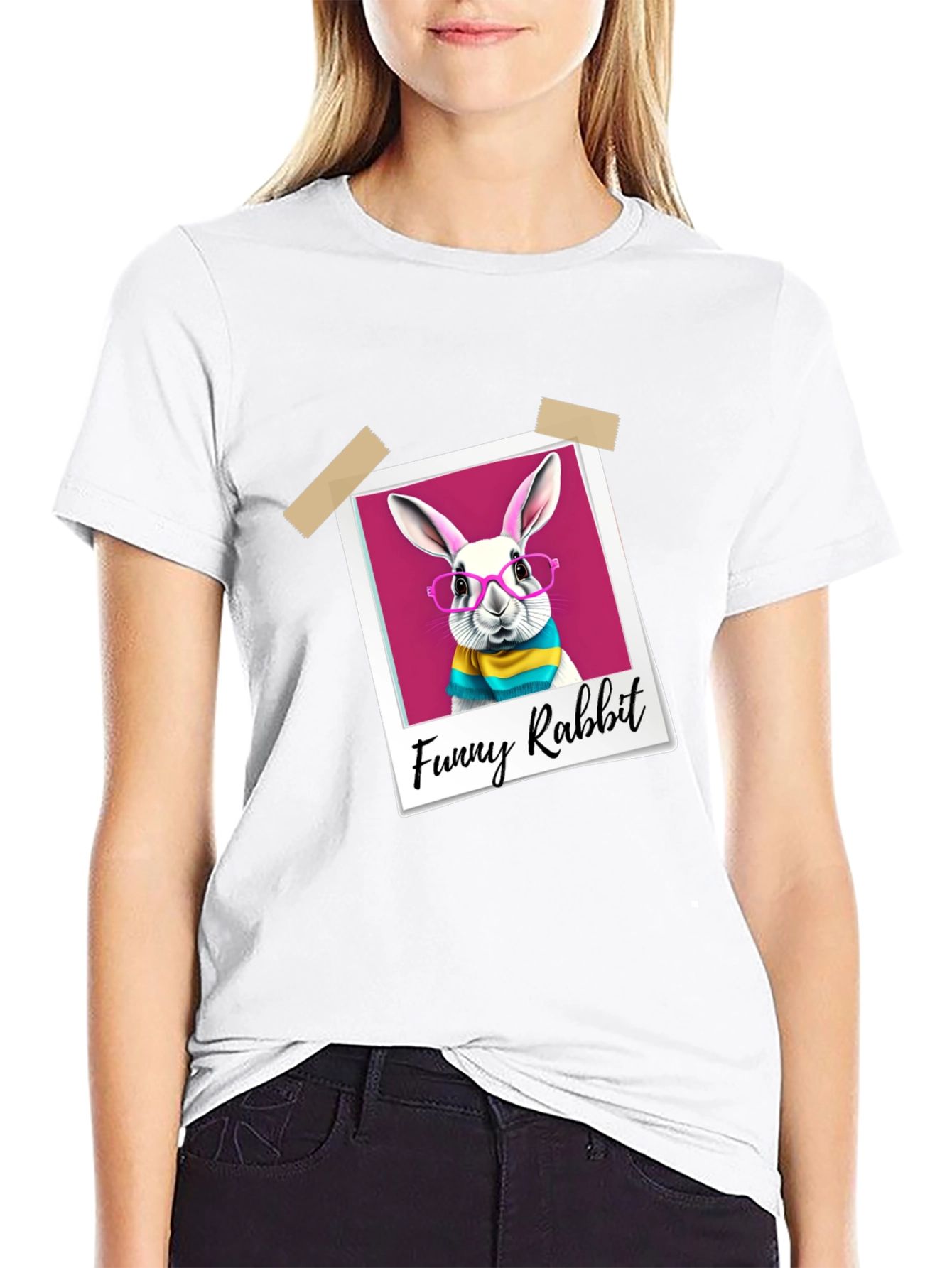 Funny Rabbit Graphic T-Shirt