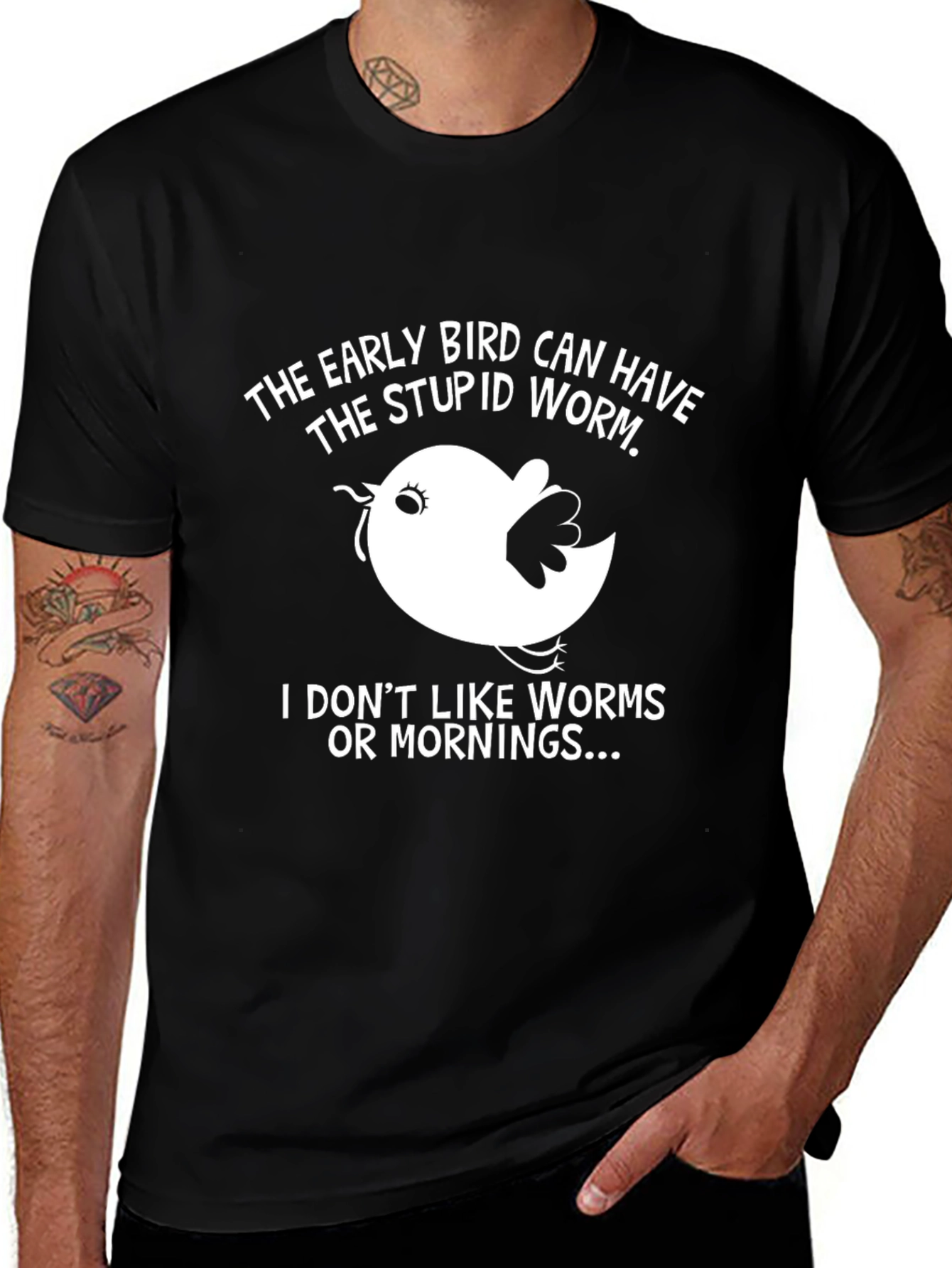 Early Bird Graphic Tee - Funny Slogan T-Shirt
