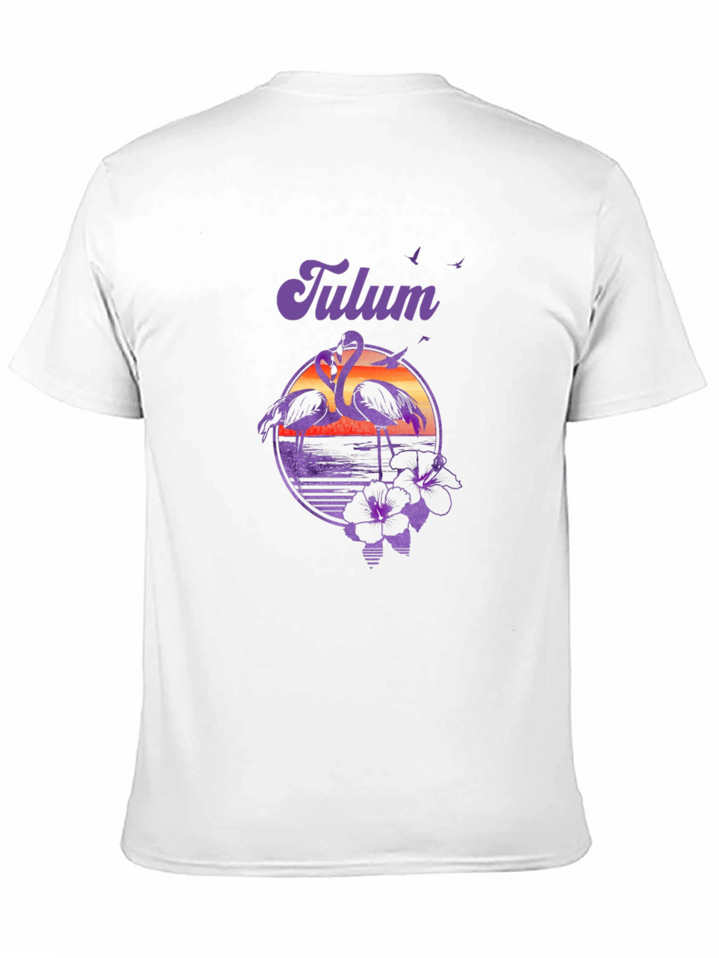 Tulum Flamingo Sunset Graphic Tee - Vacation Vibes