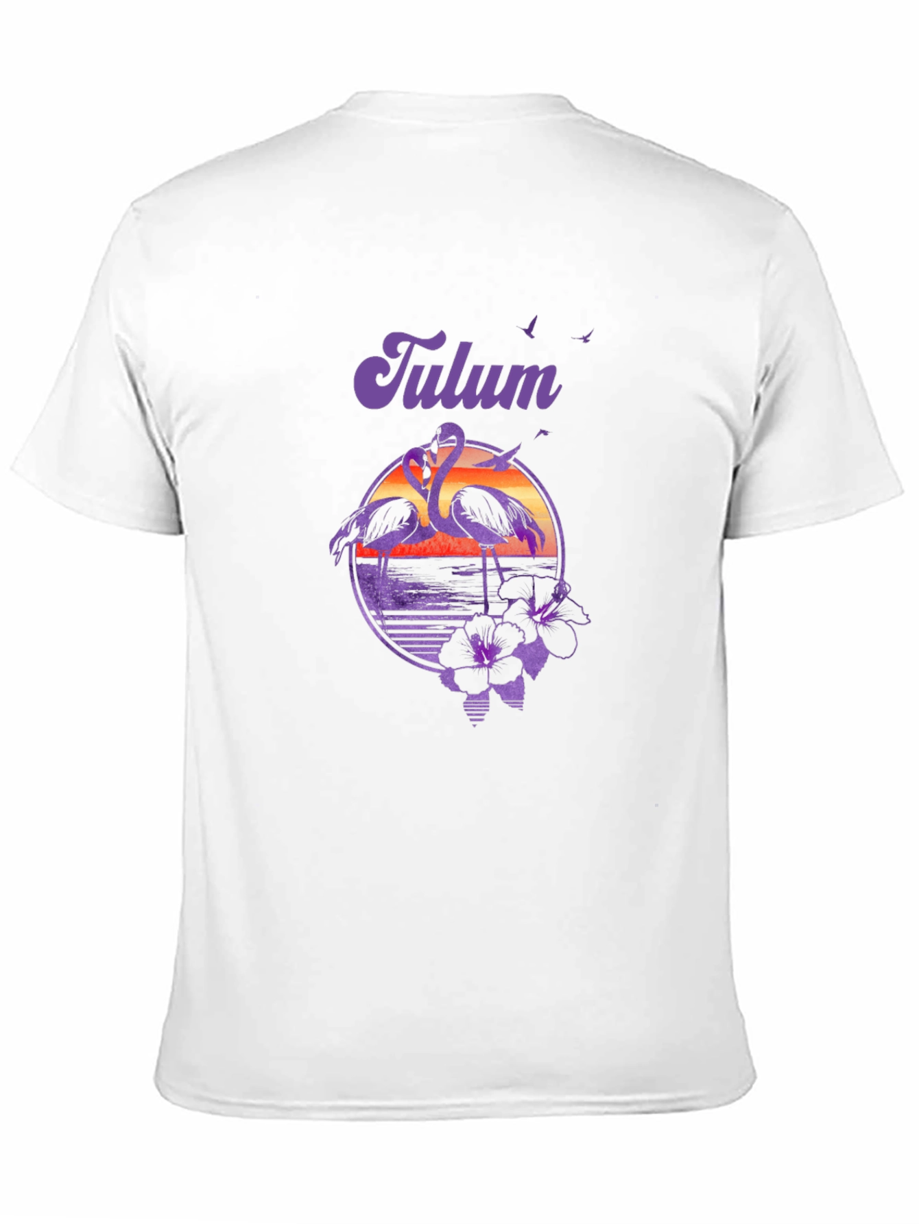 Tulum Flamingo Sunset Graphic Tee - Vacation Vibes