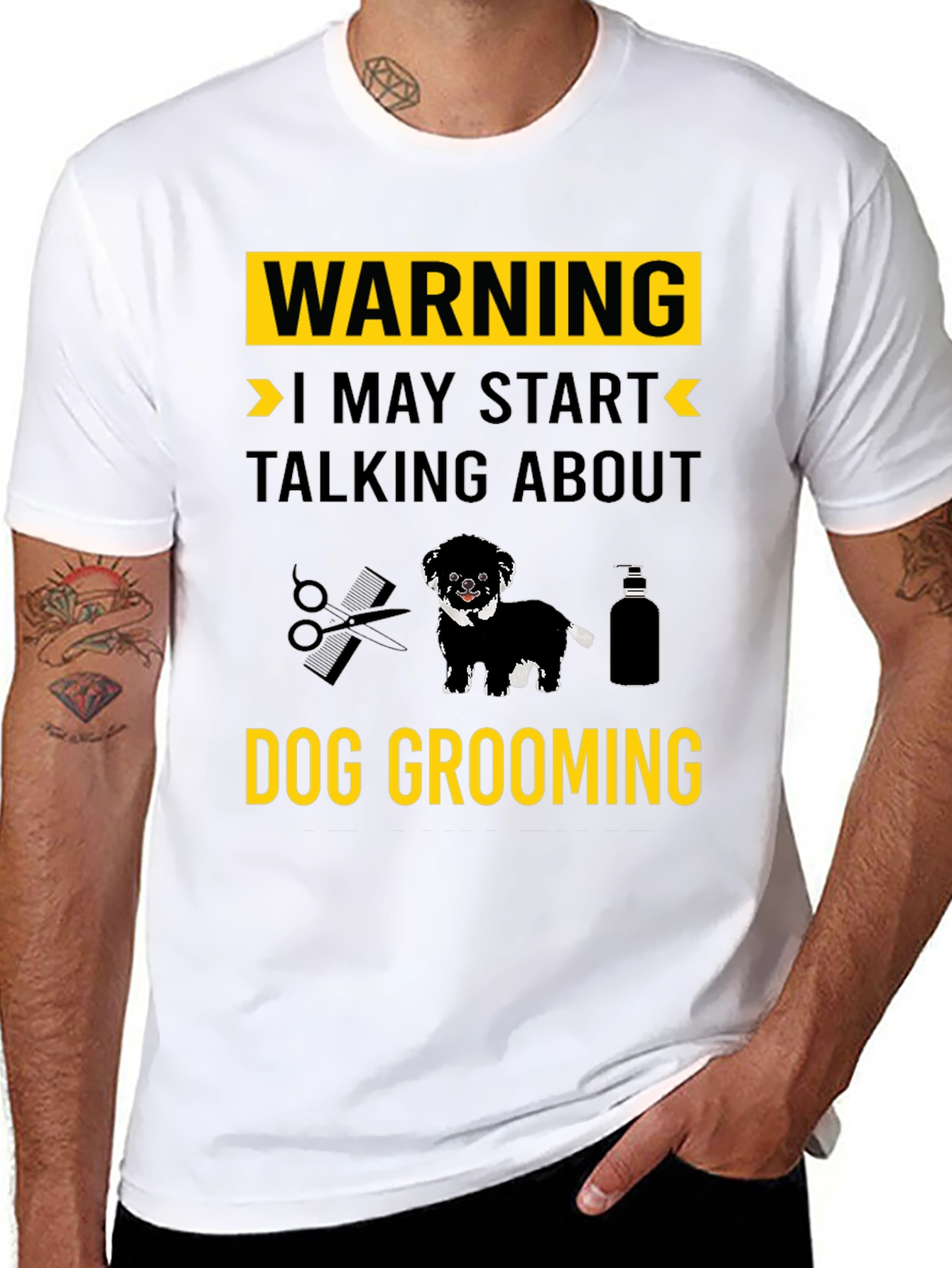Dog Grooming T-Shirt: Warning May Start Talking