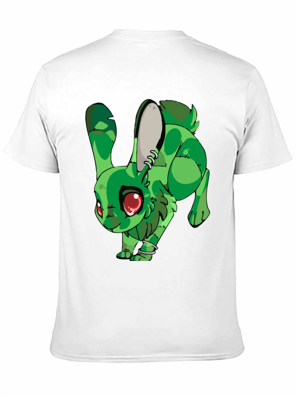 Green Rabbit Graphic Print T-Shirt