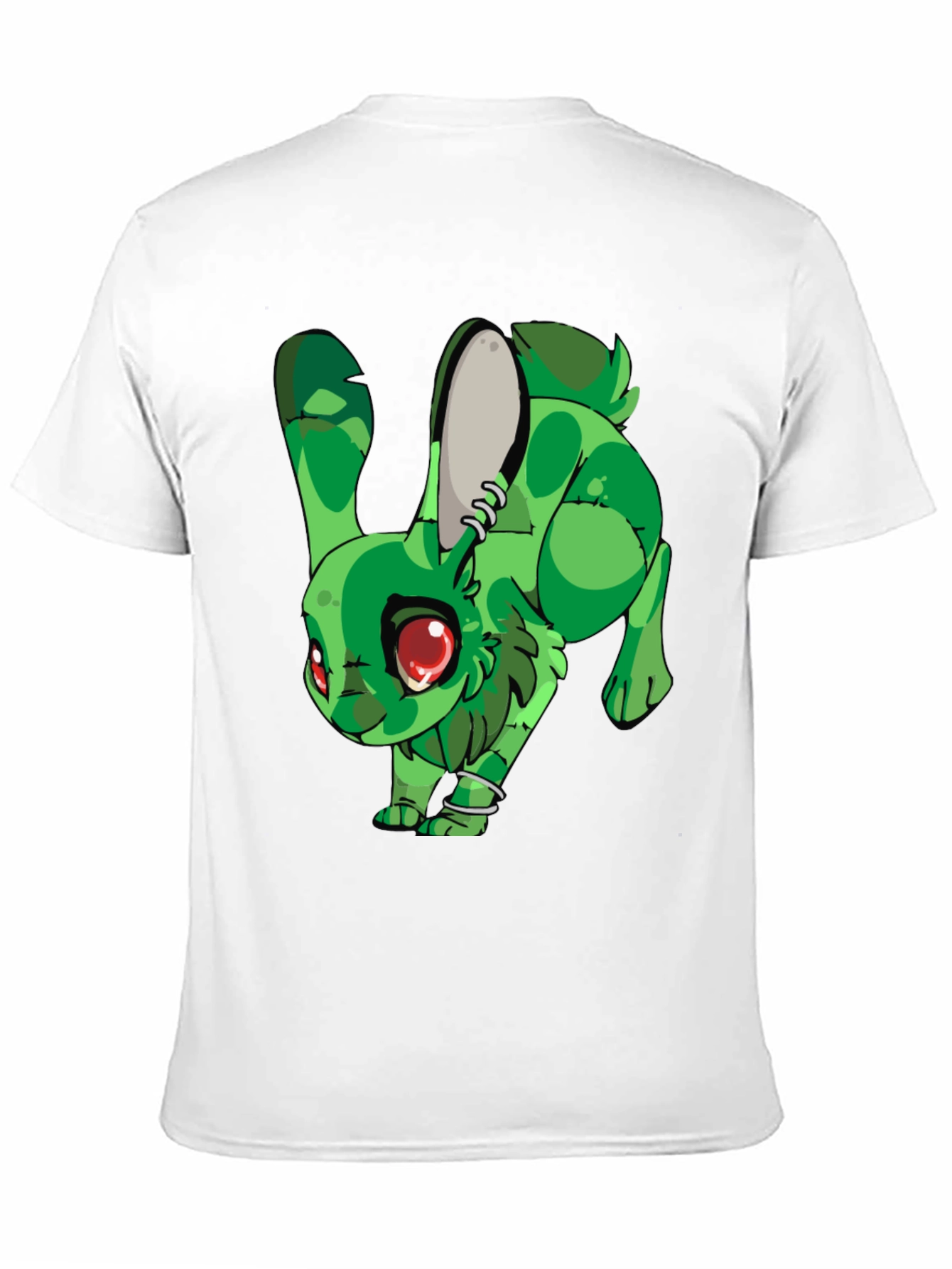Green Rabbit Graphic Print T-Shirt