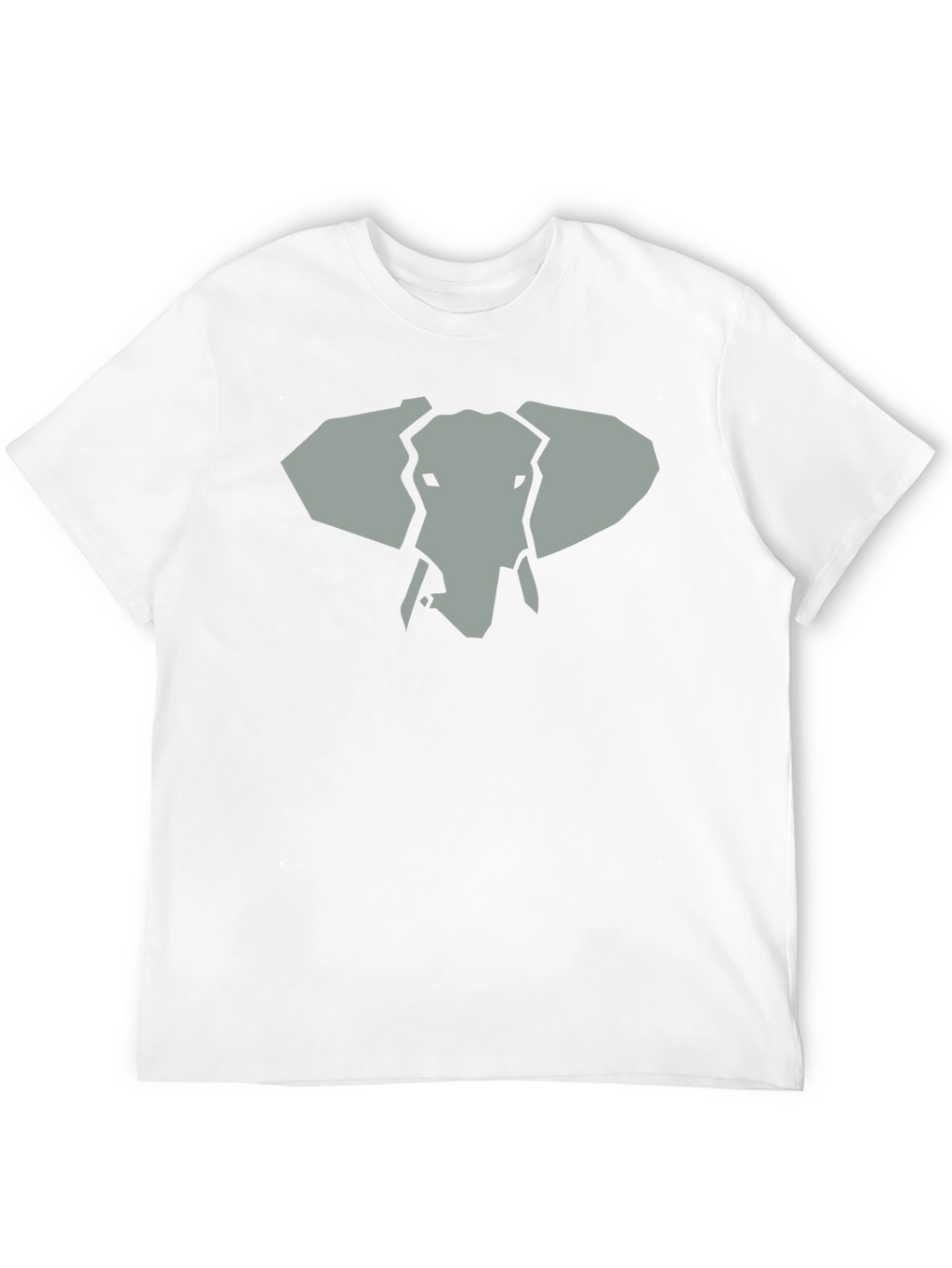 Geometric Elephant Graphic Tee - Black