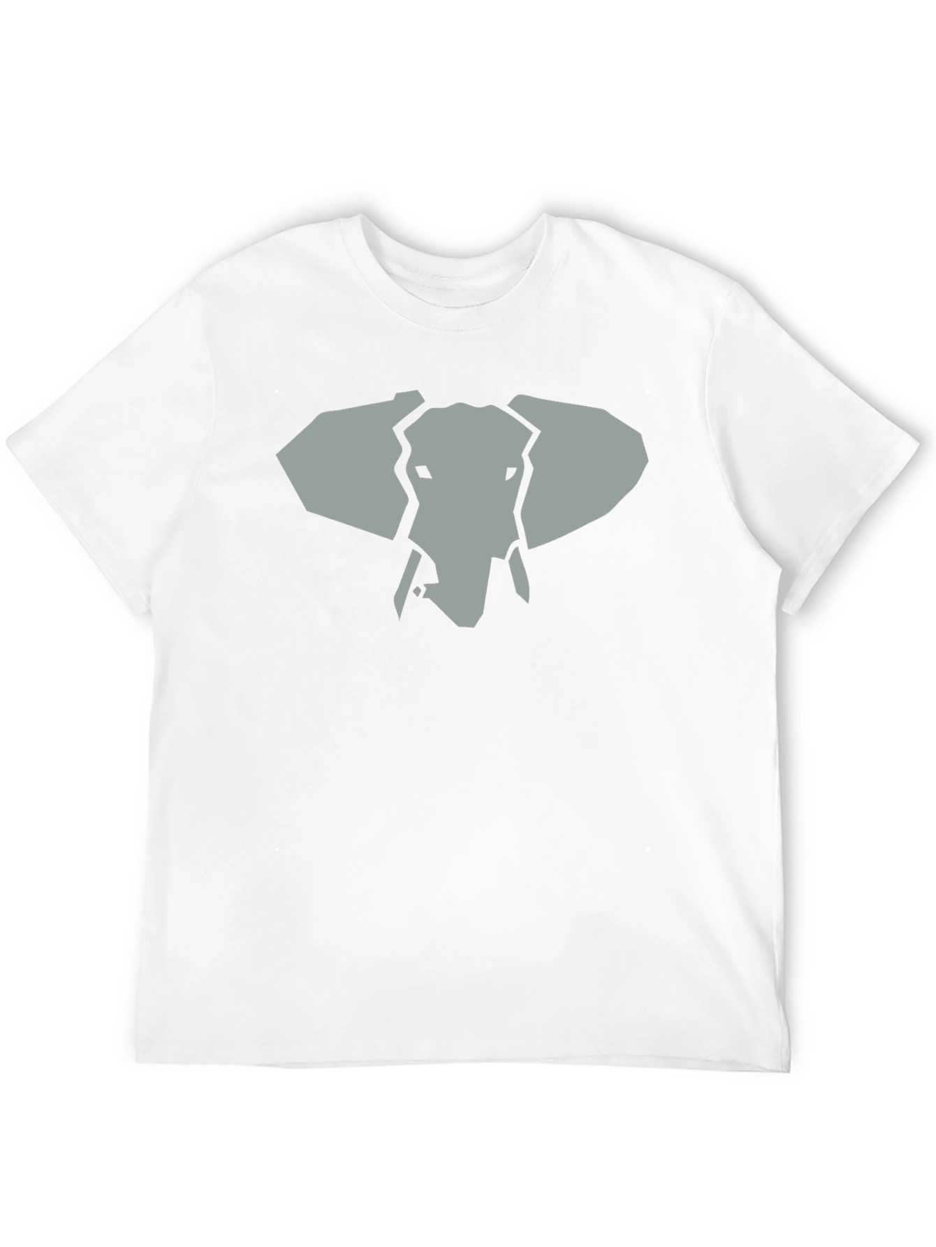 Geometric Elephant Graphic Tee - Black