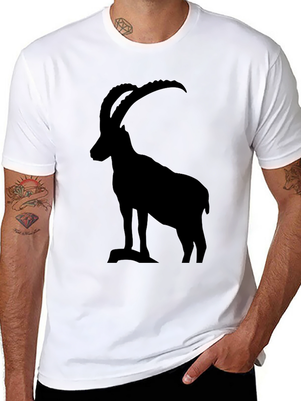 Black Ibex Graphic Tee - Mountain Goat Design