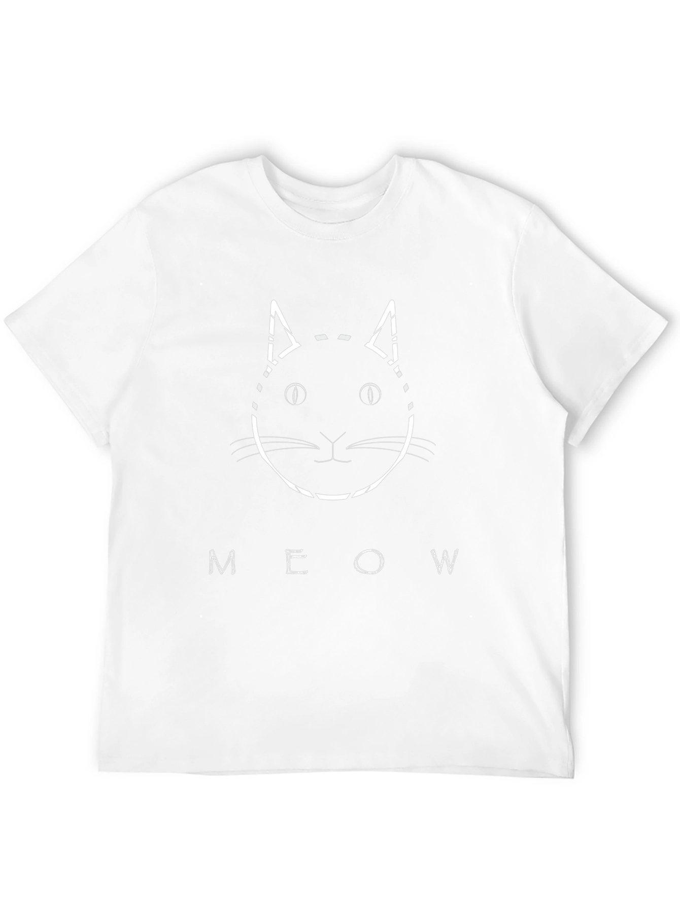 Meow Cat Graphic Tee - Stylish Black T-Shirt