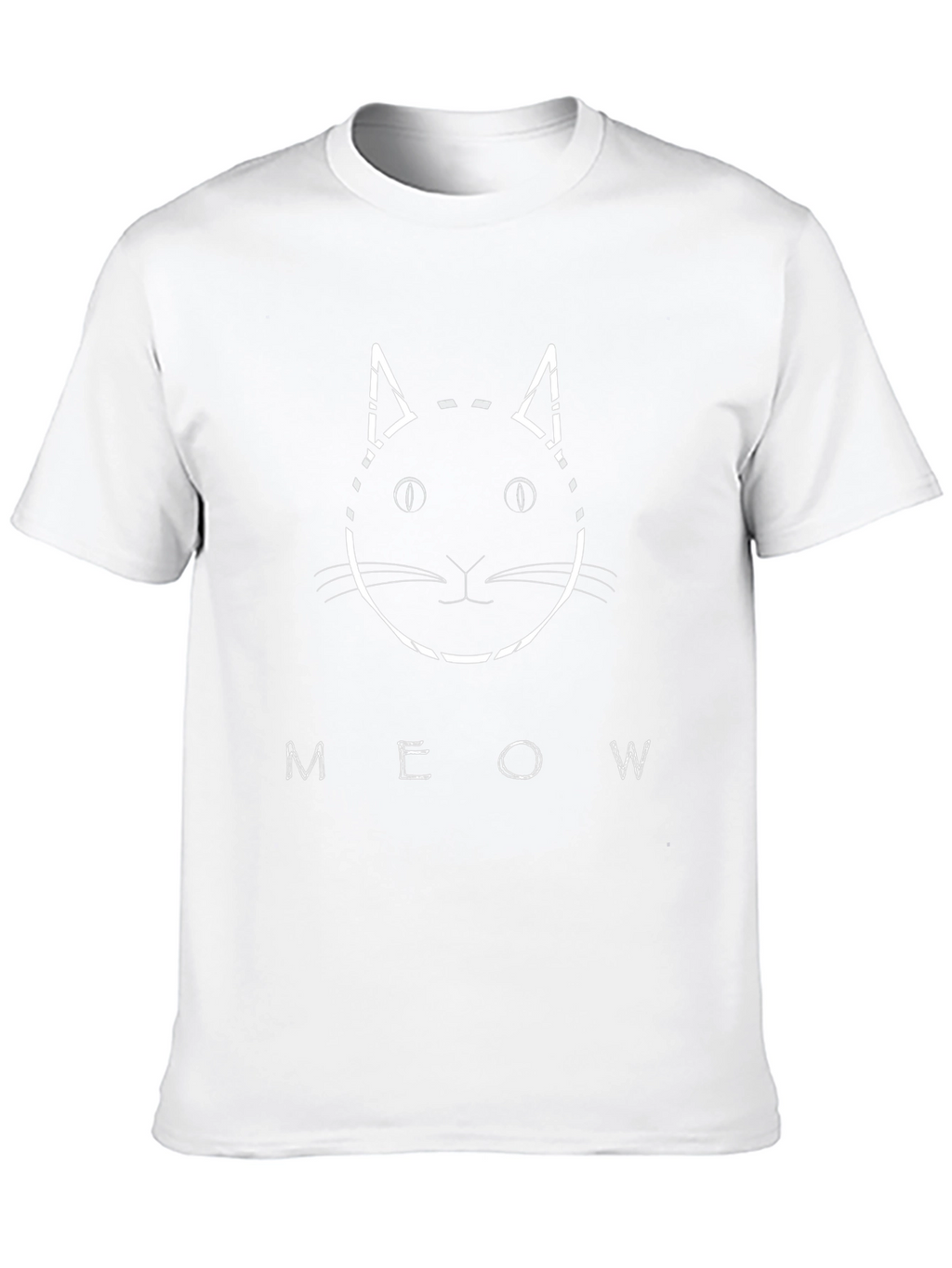 Meow Cat Graphic Tee - Stylish Black T-Shirt