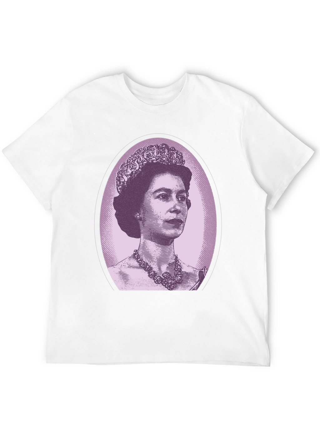Queen Elizabeth Portrait Graphic Tee - Black