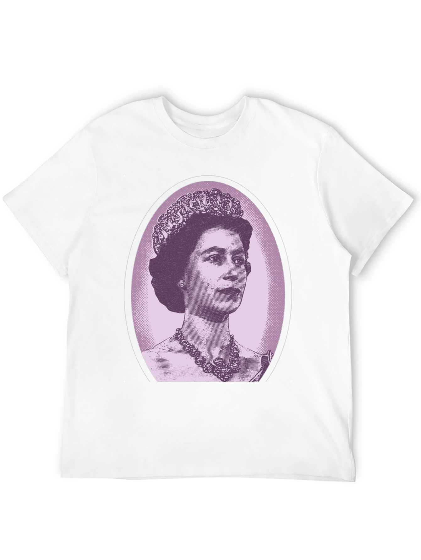 Queen Elizabeth Portrait Graphic Tee - Black