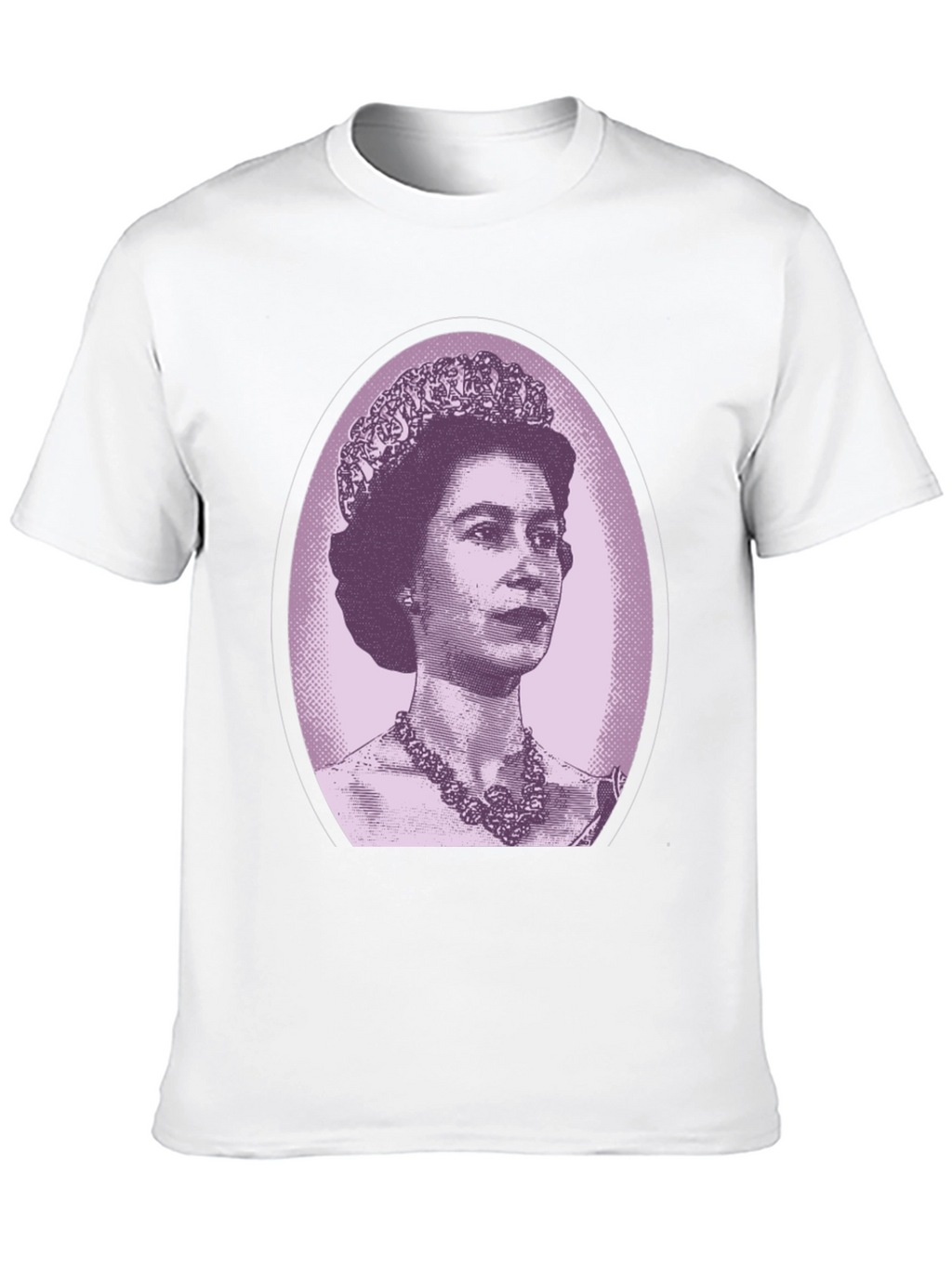 Queen Elizabeth Portrait Graphic Tee - Black