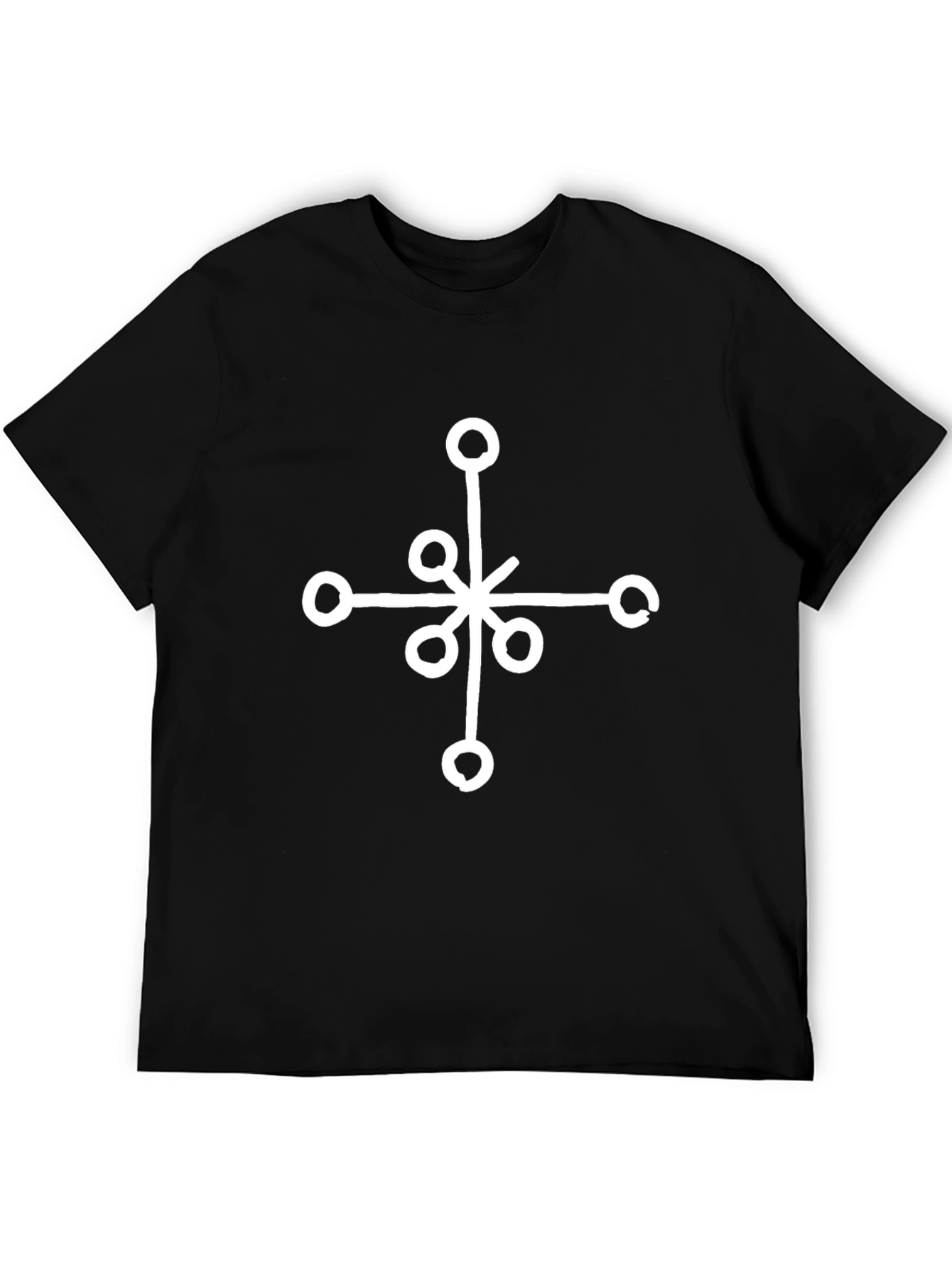Symbol Graphic Print Black T-Shirt